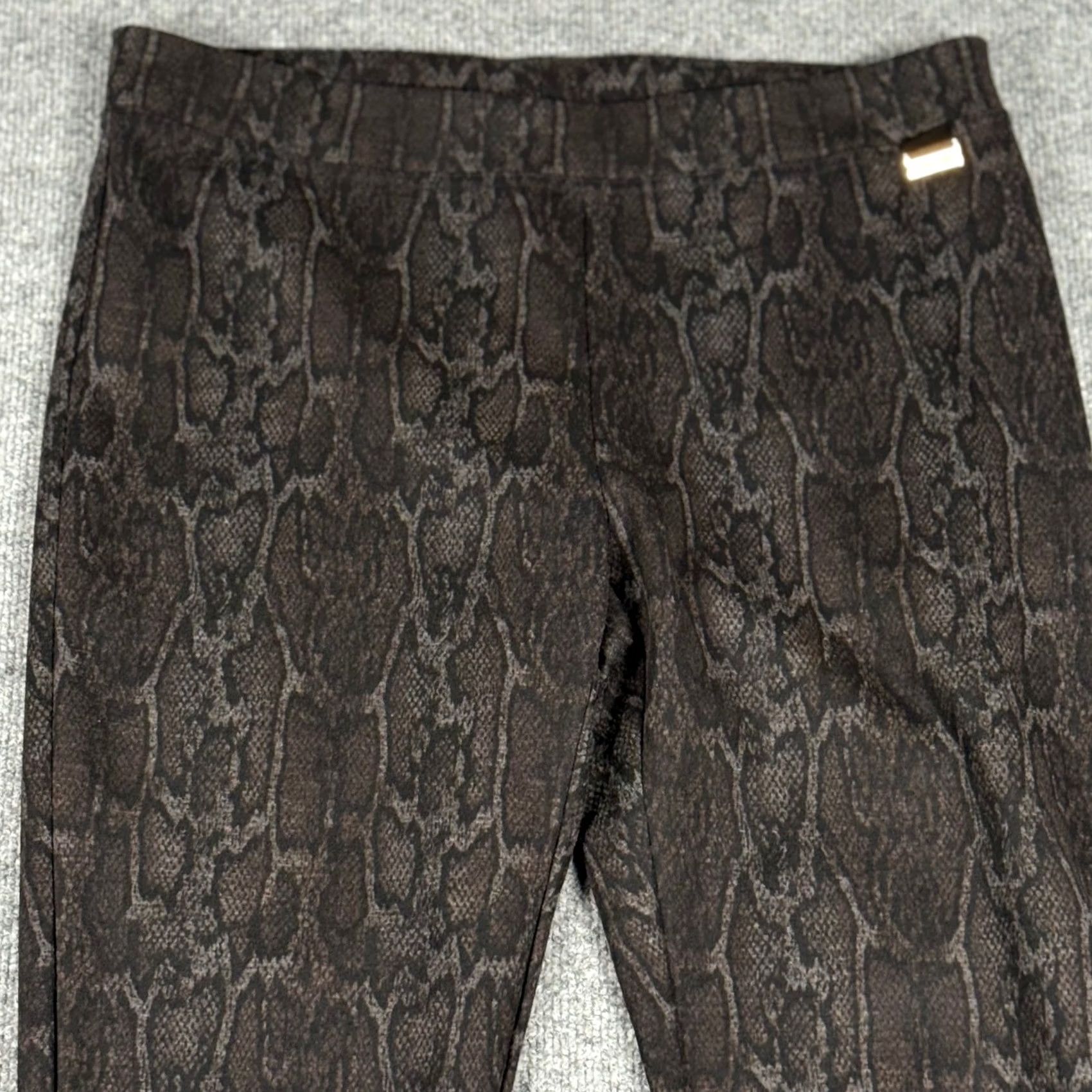 Calvin Klein Calvin Klein Leggings Snake Print Jegging Stretch Black Gray Brown Womens L Size 36" / US 14 / IT 50 - 3 Thumbnail