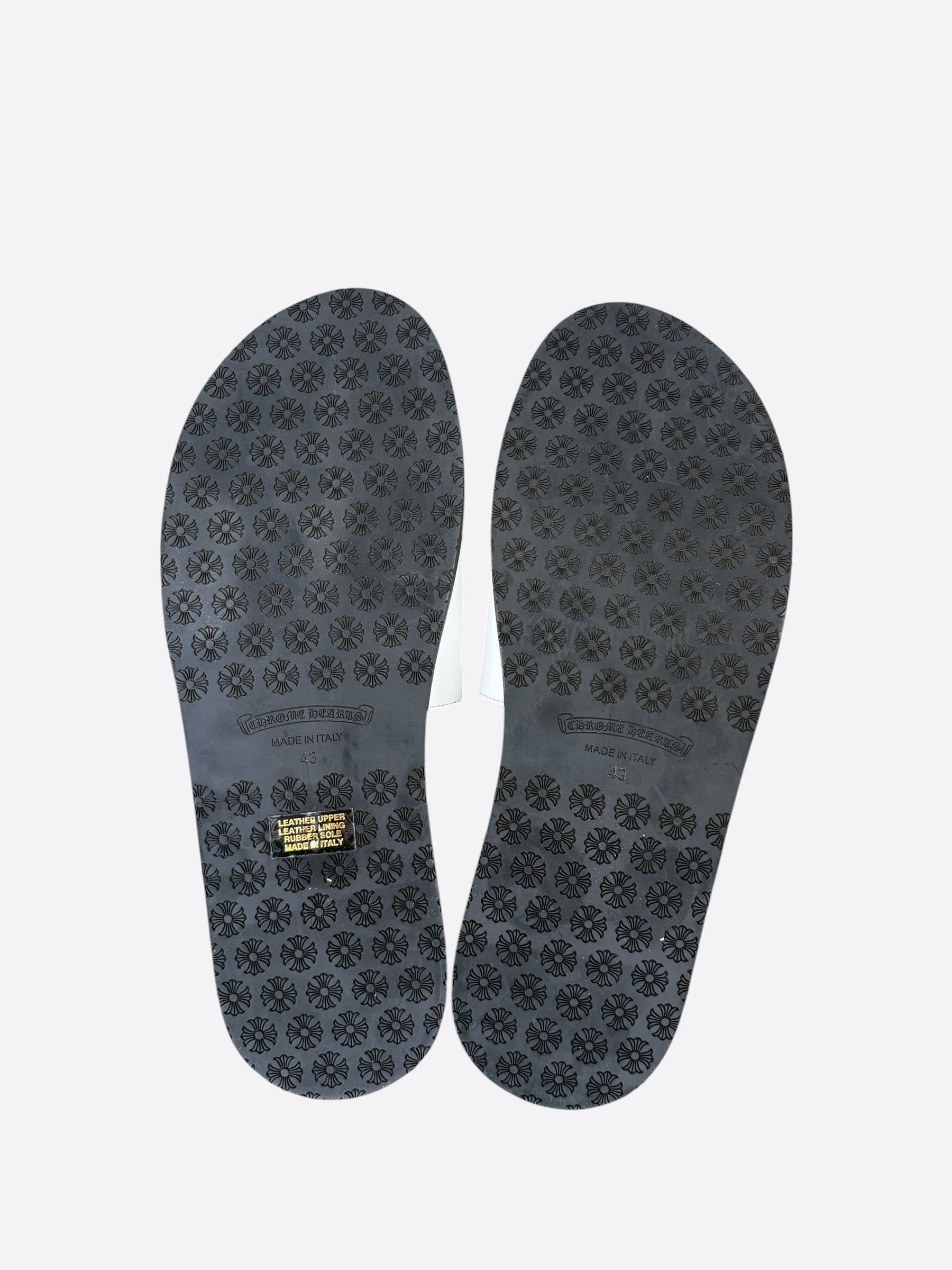 Chrome Hearts Chrome Hearts White Cross Patch Slides Size US 10 / EU 43 - 7 Thumbnail