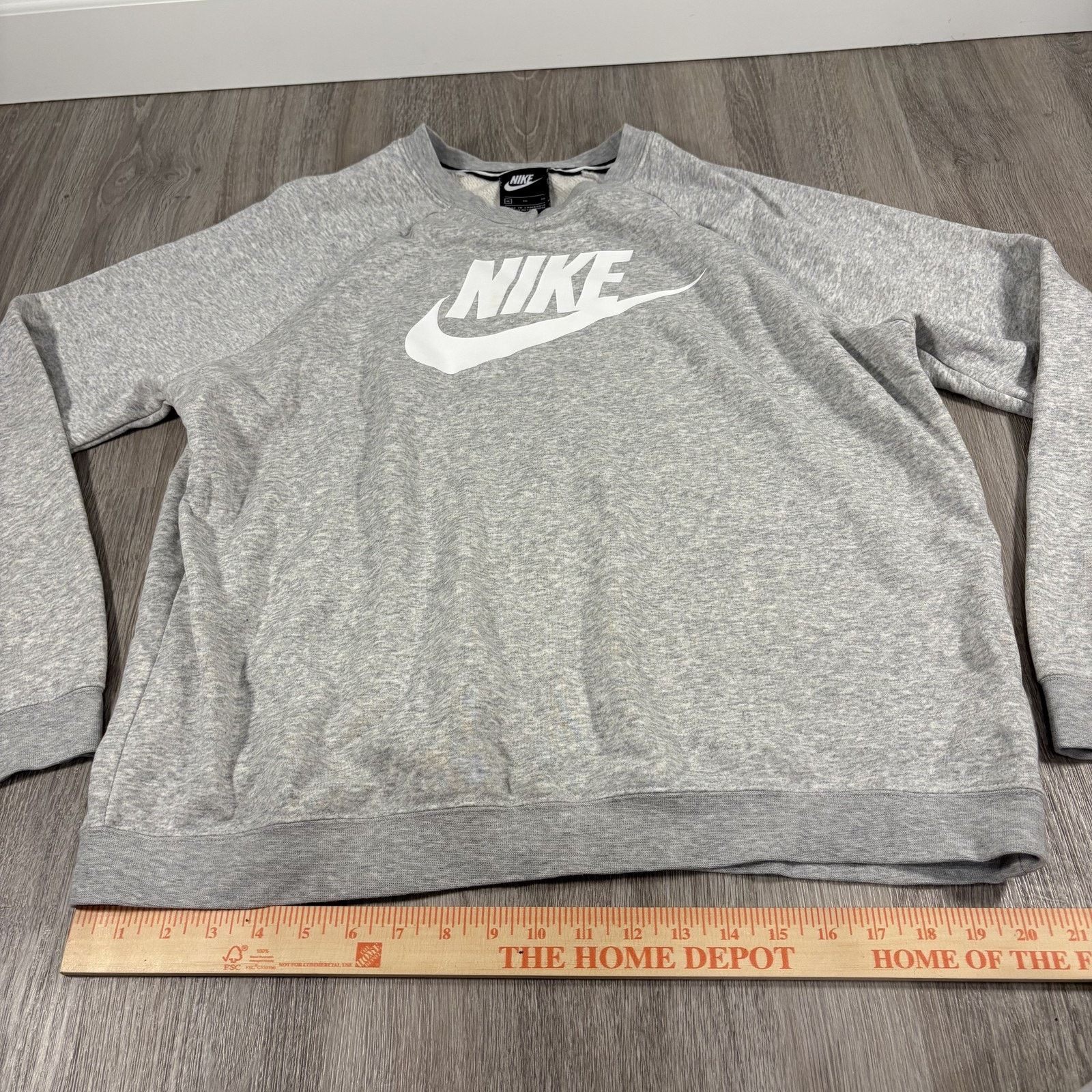 Nike Nike Men's Sweatshirt Crewneck Raglan Heather Gray XL Size US XL / EU 56 / 4 - 5 Thumbnail