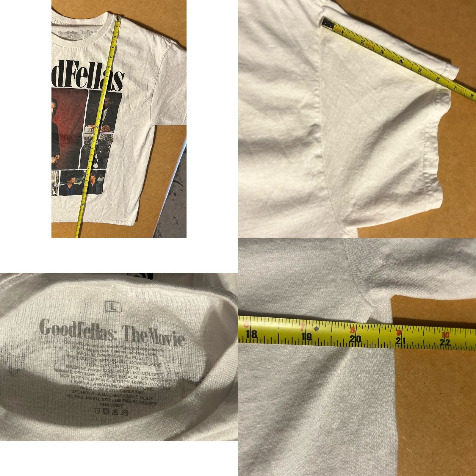 Doublet Goodfellas Movie Shirt Men L White Short Sleeve Crew Neck Double-Sided Logo Vintage No Size US L / EU 52-54 / 3 - 10 Thumbnail