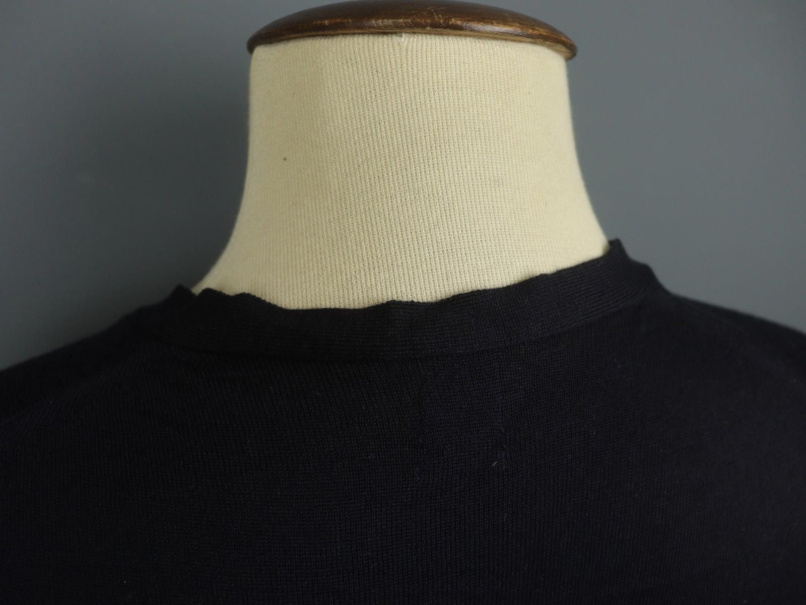 Designer Boggi Milano Navy 100% Wool V-Neck Cardigan Size XL Size XL / US 12-14 / IT 48-50 - 9 Thumbnail