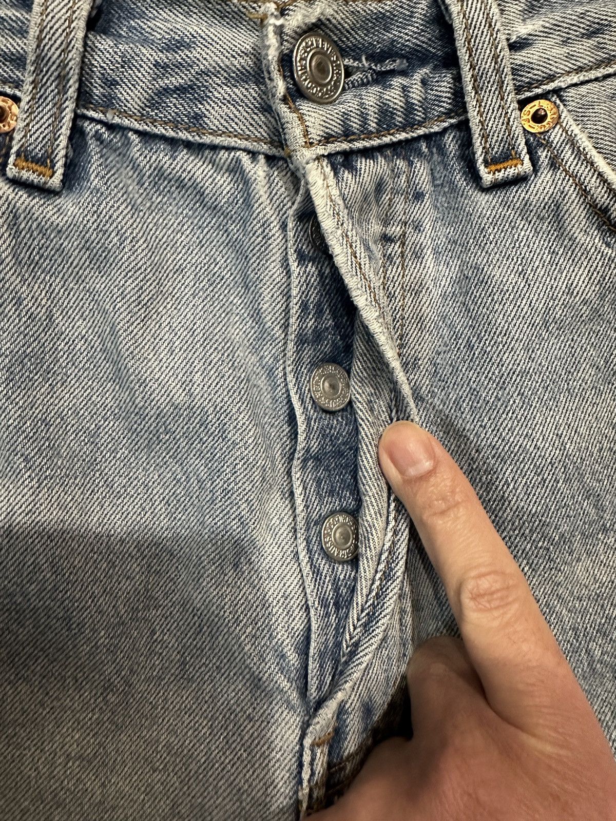 Levi's Vtg 90s 00s LEVIS 501 Button Fly Jeans 29 x 29 Size 29" - 8 Thumbnail