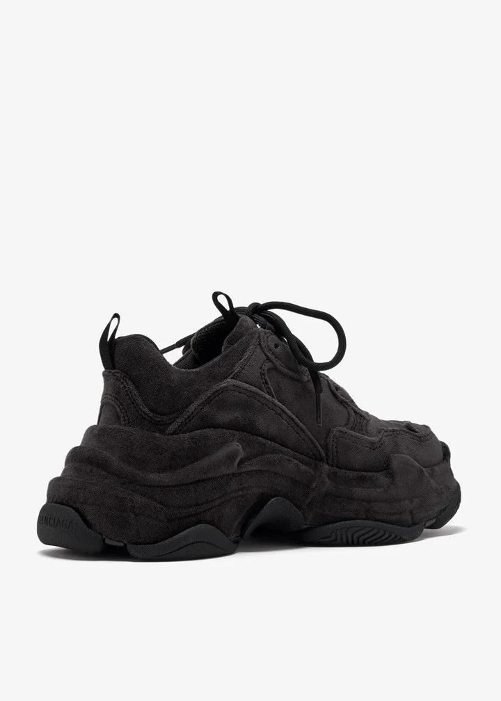 Balenciaga o1la1rc1a1025 Triple S Sneakers Velvet in Black Size US 8 / IT 38 - 3 Thumbnail