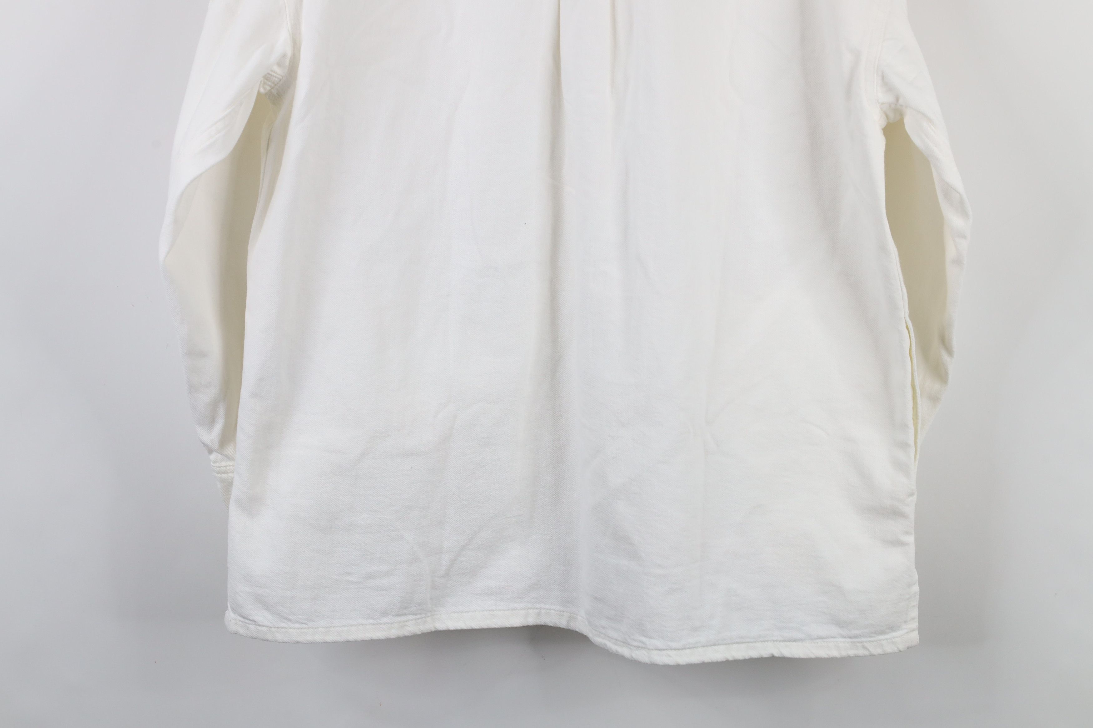 Madewell × Vintage Madewell Oversized Denim Button Chore Jacket White Cotton Size M / US 6-8 / IT 42-44 - 14 Thumbnail