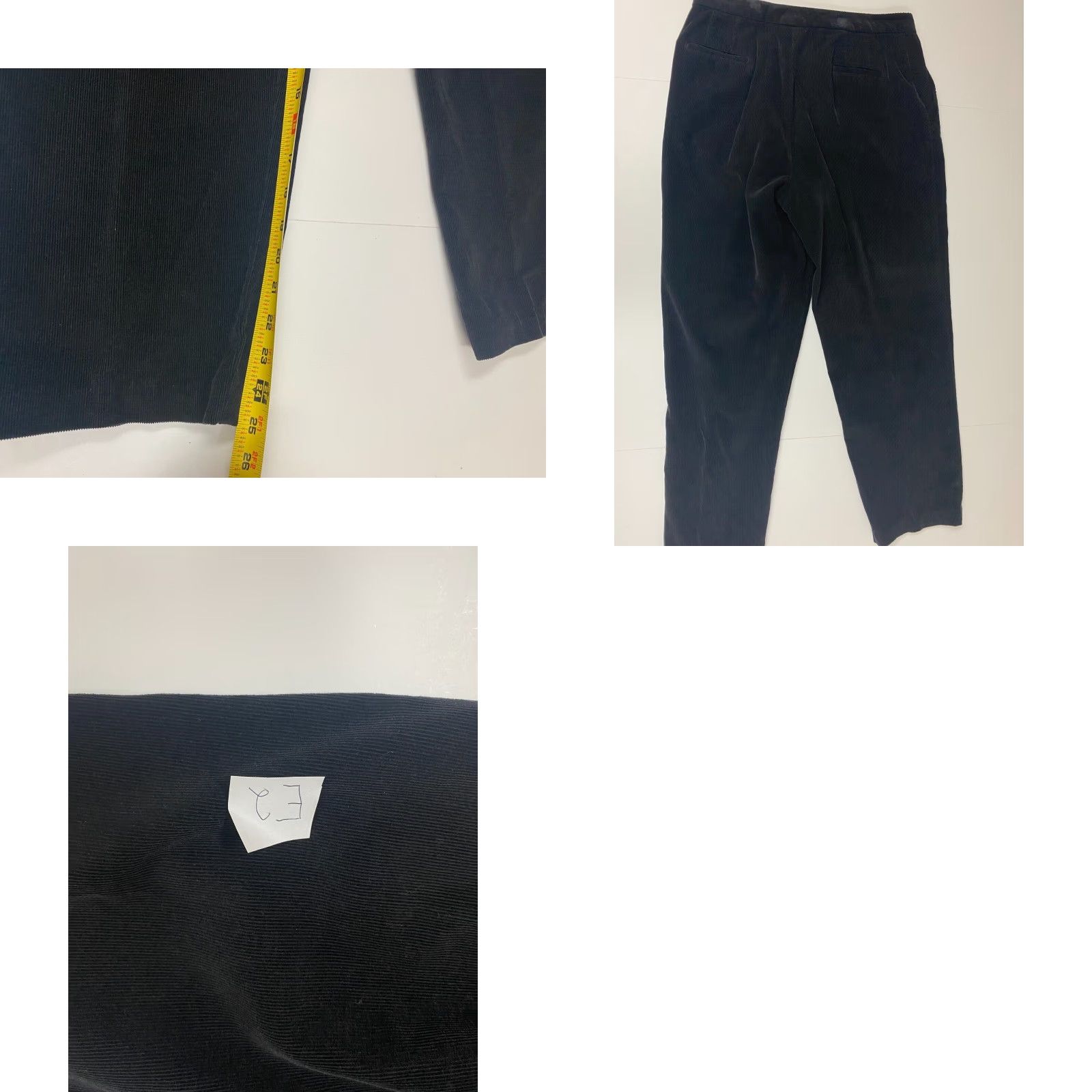 Vintage Kim Rogers Pants Women 12 Black Corduroy Straight Chino Casual Regular Inseam 25 Pockets Mid Rise Size 34" / US 12 / IT 48 - 8 Thumbnail