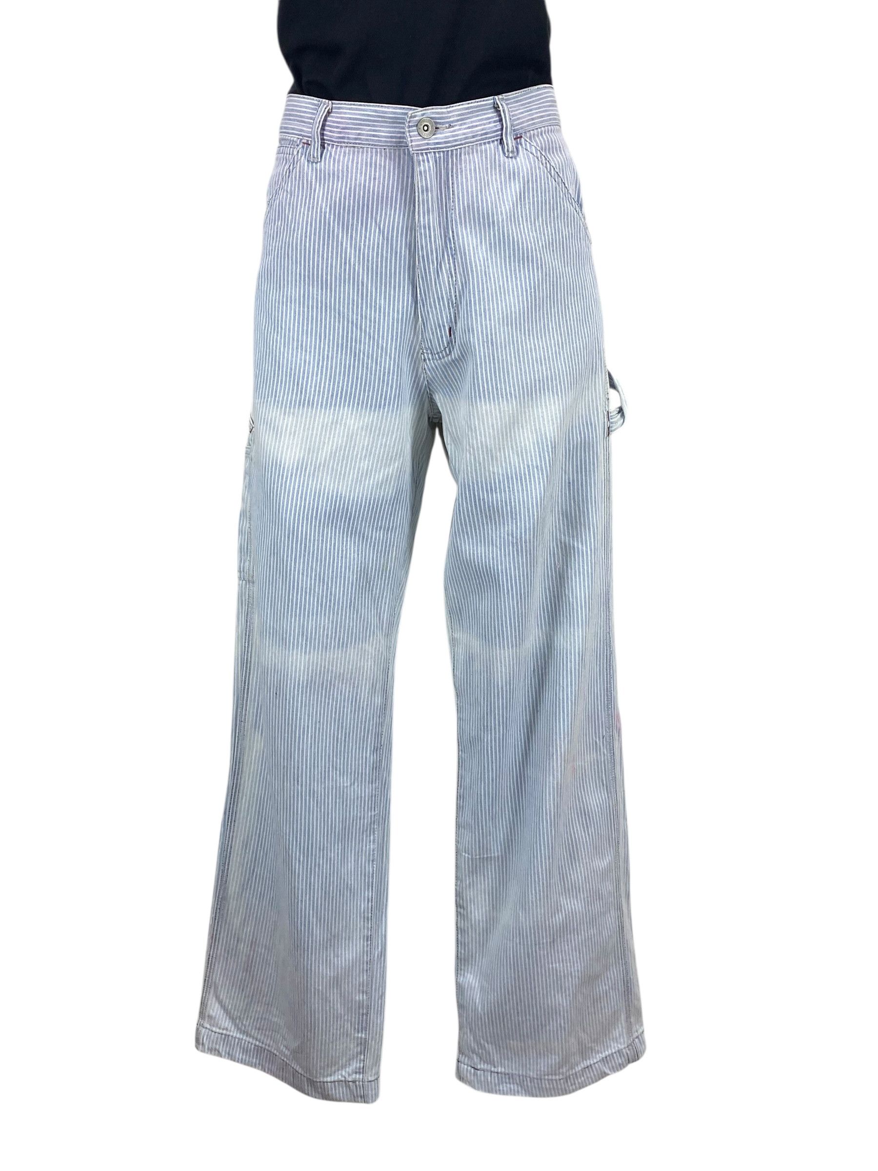 Japanese Brand Vale Carpenter Jeans Stripes Hickory Jeans Size US 30 / EU 46 - 2 Thumbnail