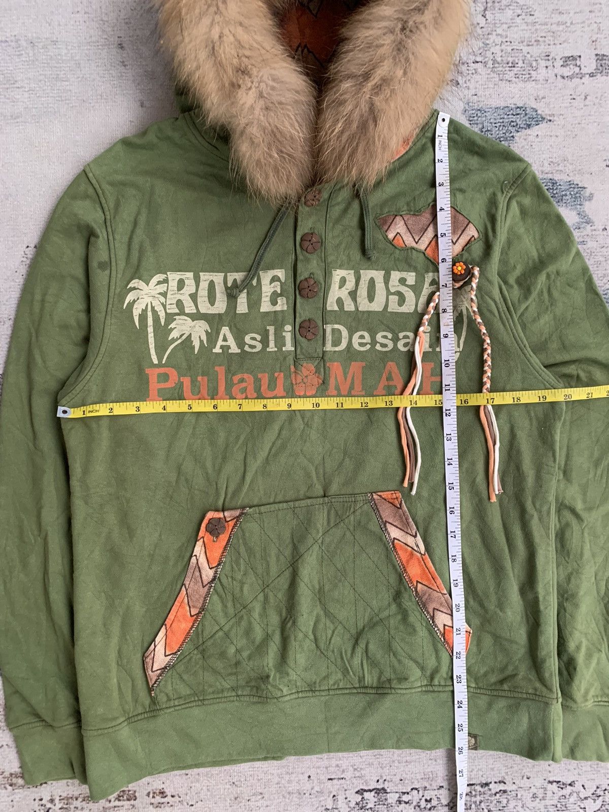 Beauty Beast × If Six Was Nine × Japanese Brand Faux Fur Patchwork Rote Rosa Green Hoodie Undefined Size US M / EU 48-50 / 2 - 6 Thumbnail