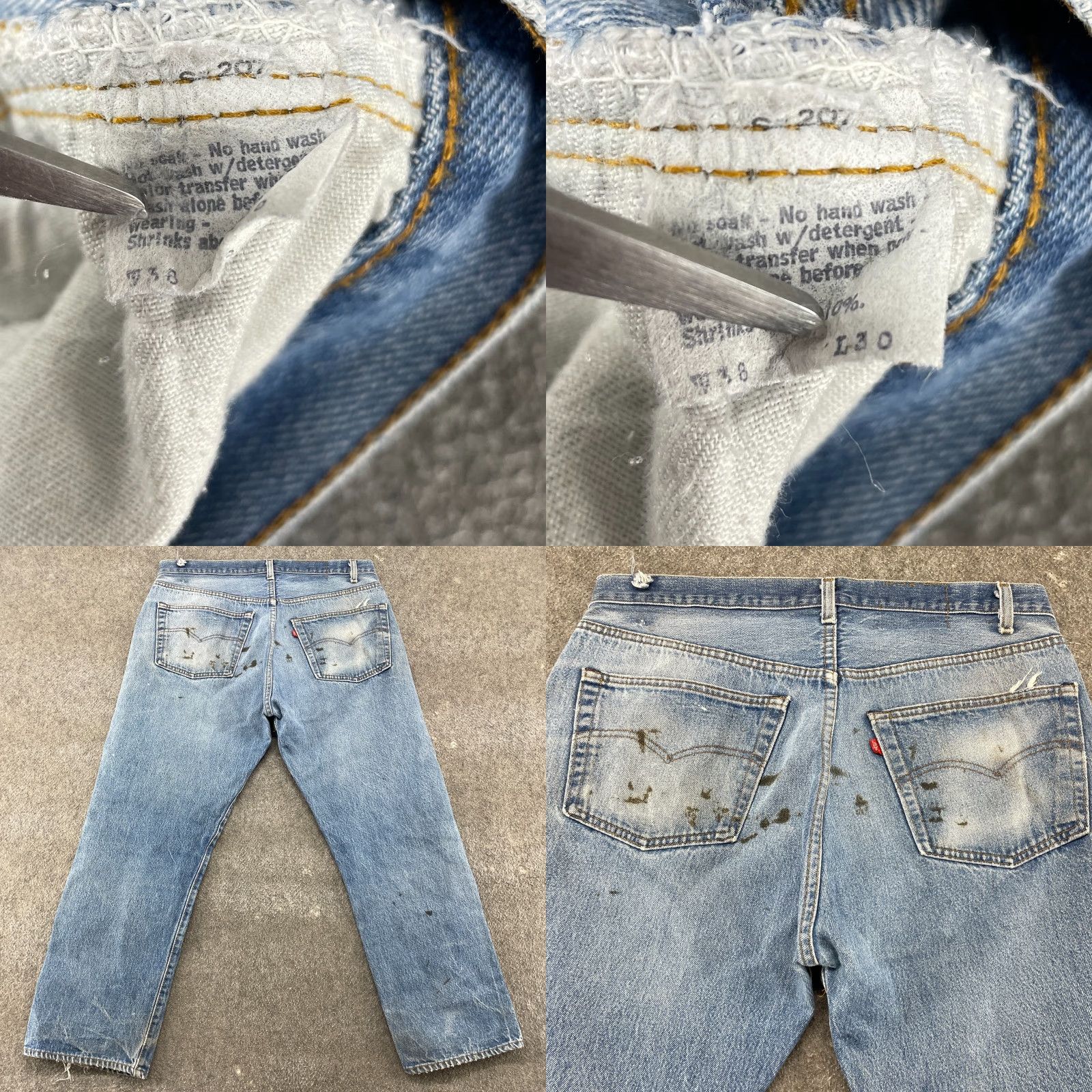 Levi's VINTAGE Levi's 501 Jeans Mens 38x30 Distressed Blue Medium Wash USA 80s Jeans Size US 38 / EU 54 - 8 Thumbnail