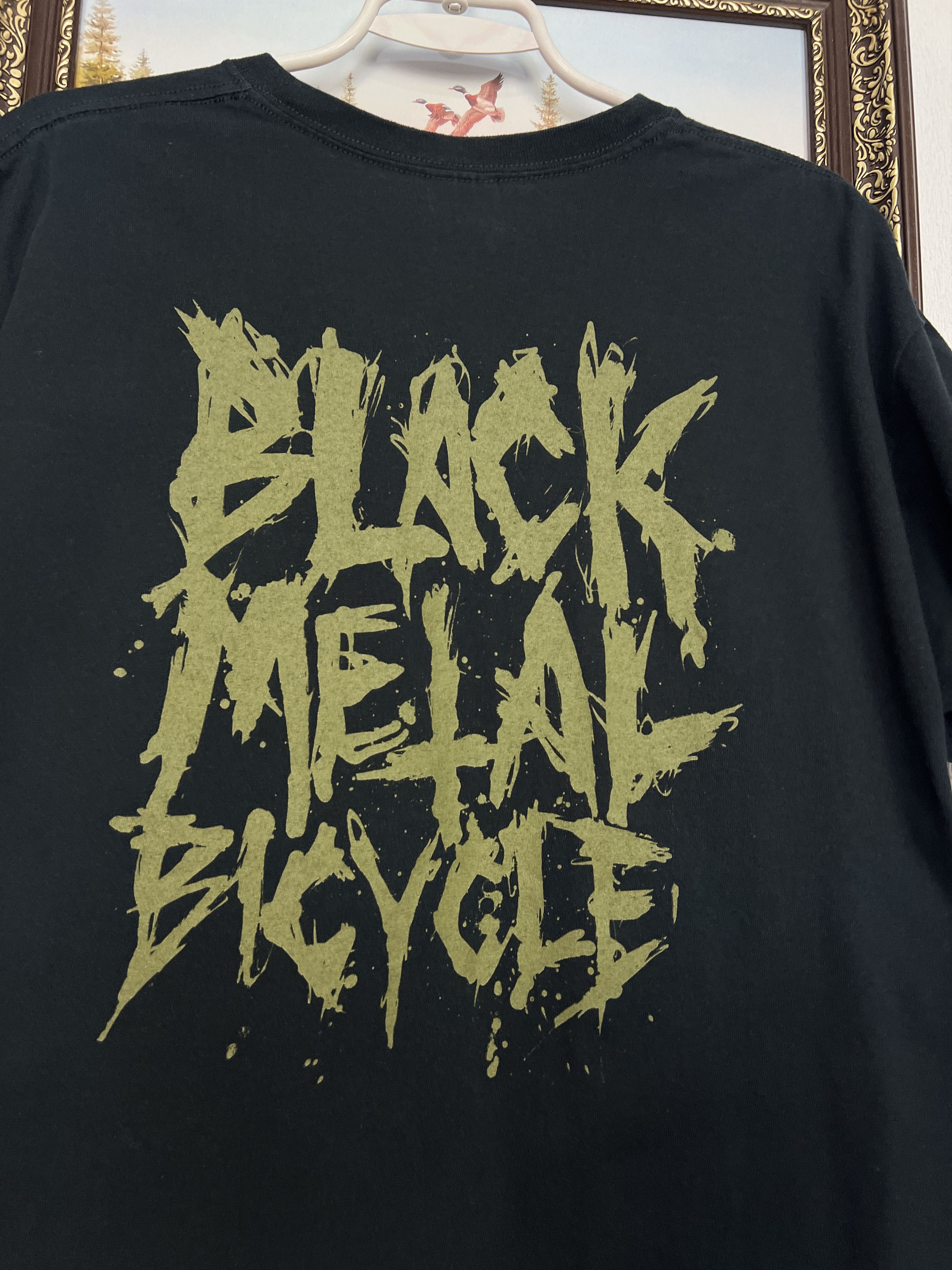 Vintage Cancer Bats Black Metal Bicycle Over Print Tee Shirt Rare Size US L / EU 52-54 / 3 - 9 Thumbnail
