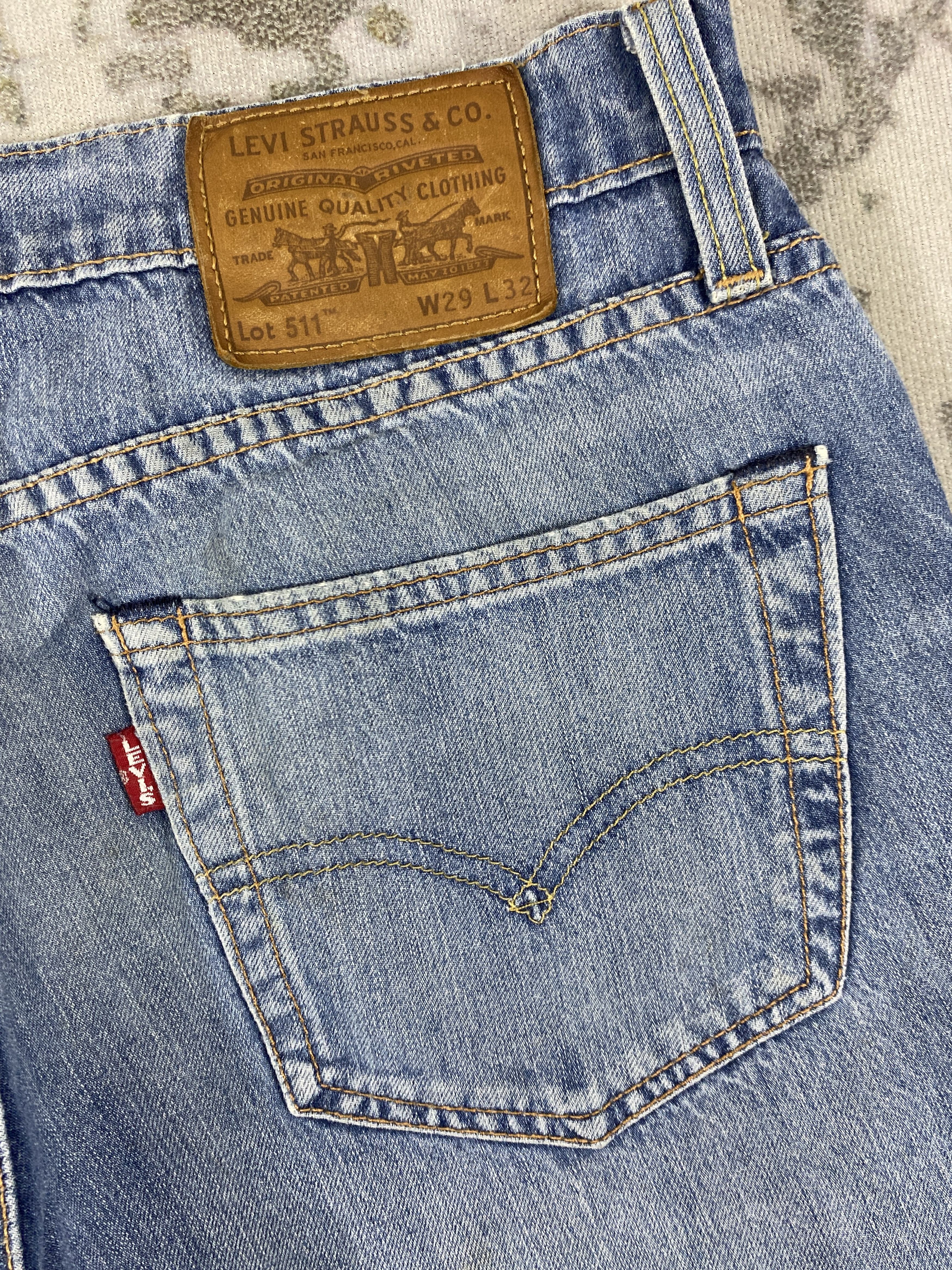 Levi's Distressed Blue Vintage Levi's 511 Jeans 30x30 Denim- JN3507 Size US 30 / EU 46 - 12 Thumbnail