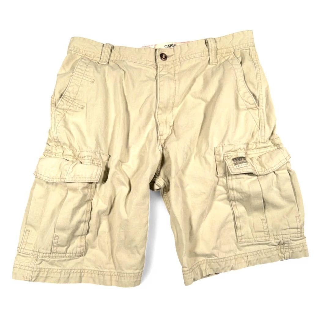 Levi's VINTAGE Levi's Cargo Shorts Mens 34 Brown Cotton Khaki Tan Utility Baggy Y2K Size US 34 / EU 50 - 2 Thumbnail