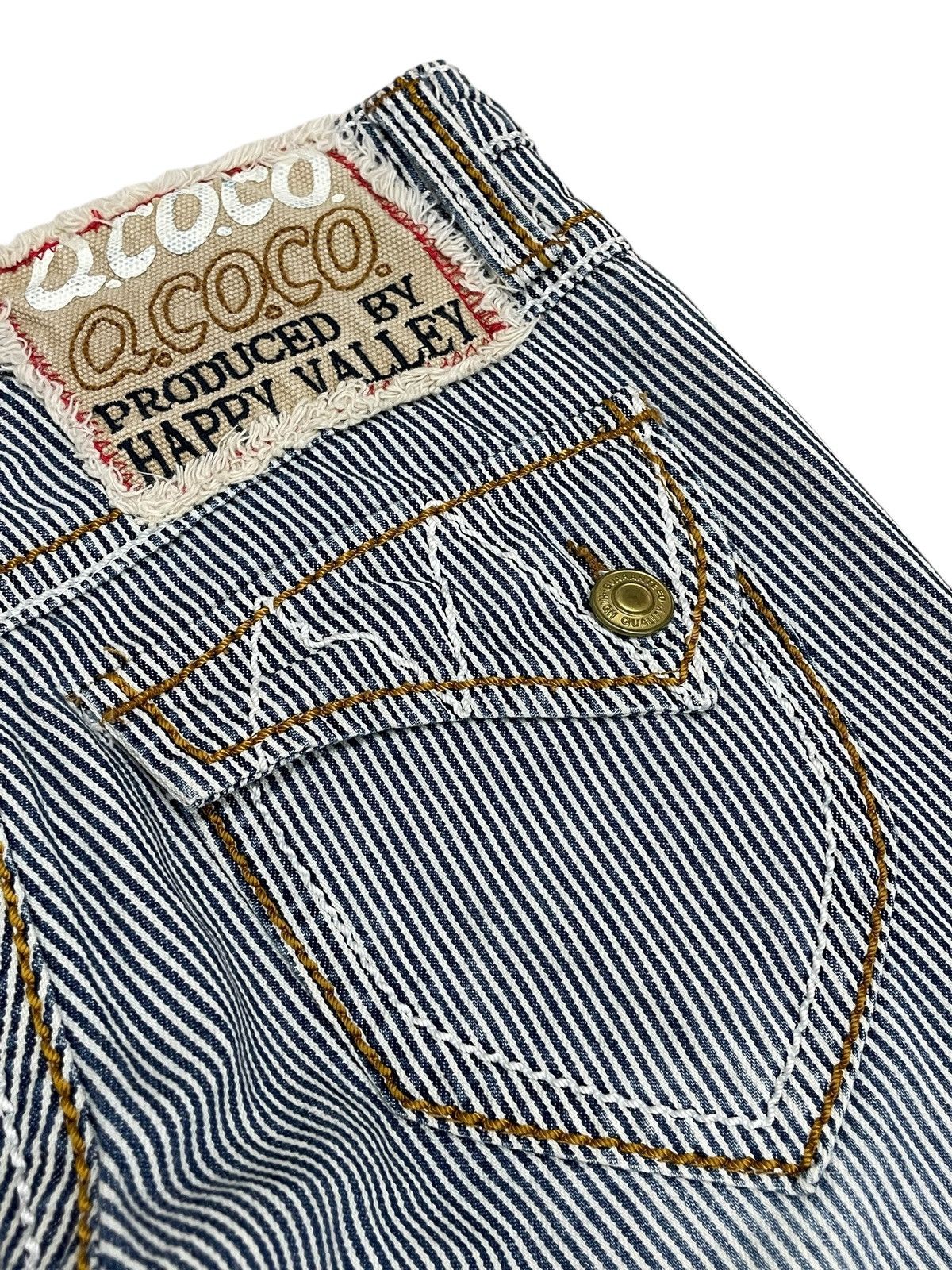 Japanese Brand Q.Coco Hickory Hard Stiching Old Money Flare Denim Size 26" / US 2 / IT 38 - 14 Thumbnail