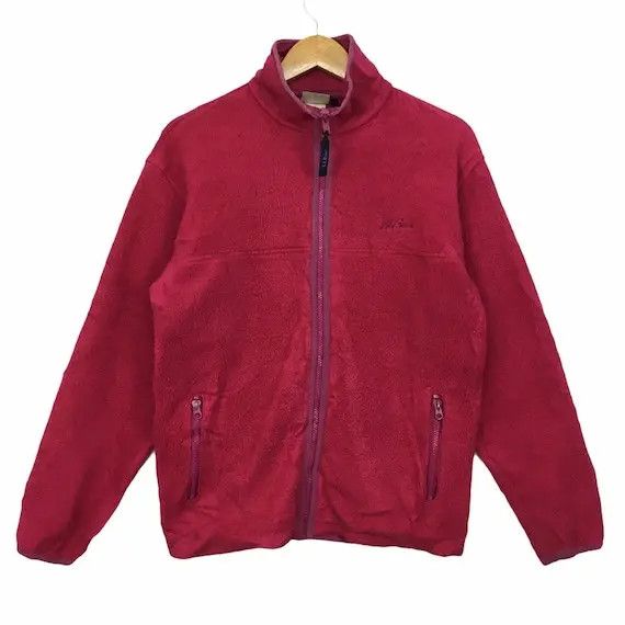 L.L BEAN Freeport Maine Zip Up Fleece Sweater Spell Out