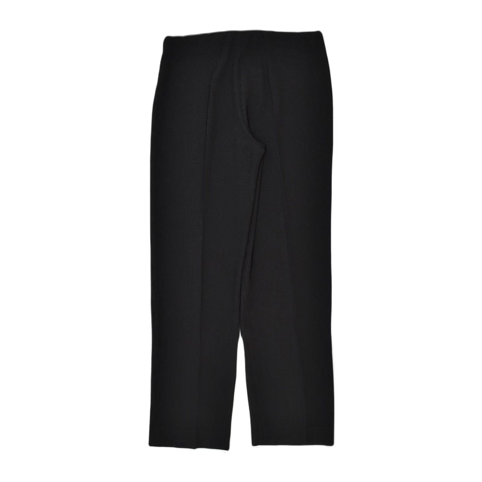 Vintage VINTAGE Womens Tapered Casual Trousers Black Polyester IT 46 Large W30 L30 Size 36" / US 14 / IT 50 - 2 Thumbnail