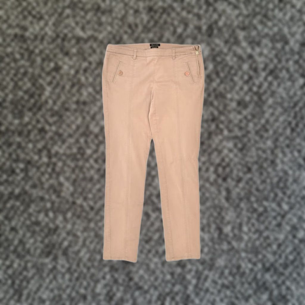 Massimo Dutti MASSIMO DUTTI Womens Skinny Casual Trousers EU 40 Medium W32 L30 Beige Size 32" / US 10 / IT 46 - 1 Thumbnail