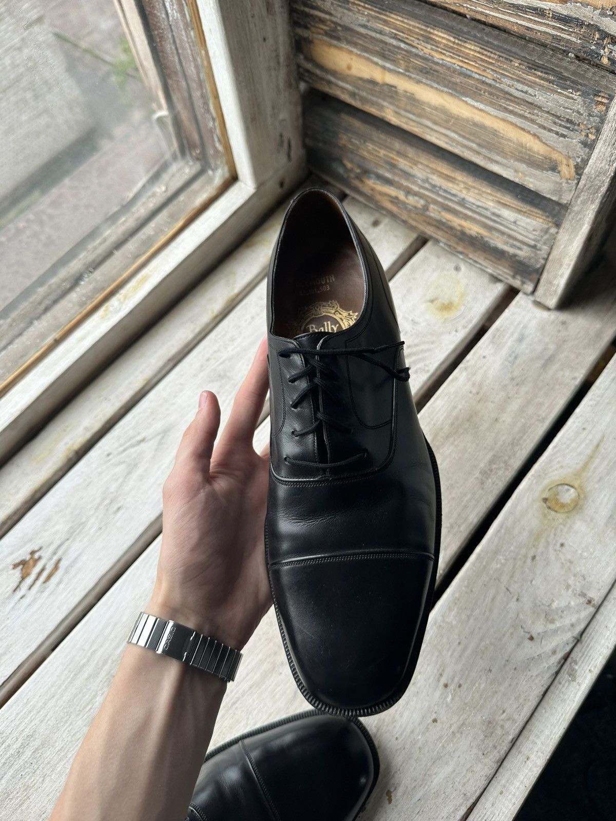 Bally LUXURY 🚨 BALLY VNTG SHOES MEN BLACK LUXURY SHELSEY RARE Size US 9 / EU 42 - 11 Thumbnail