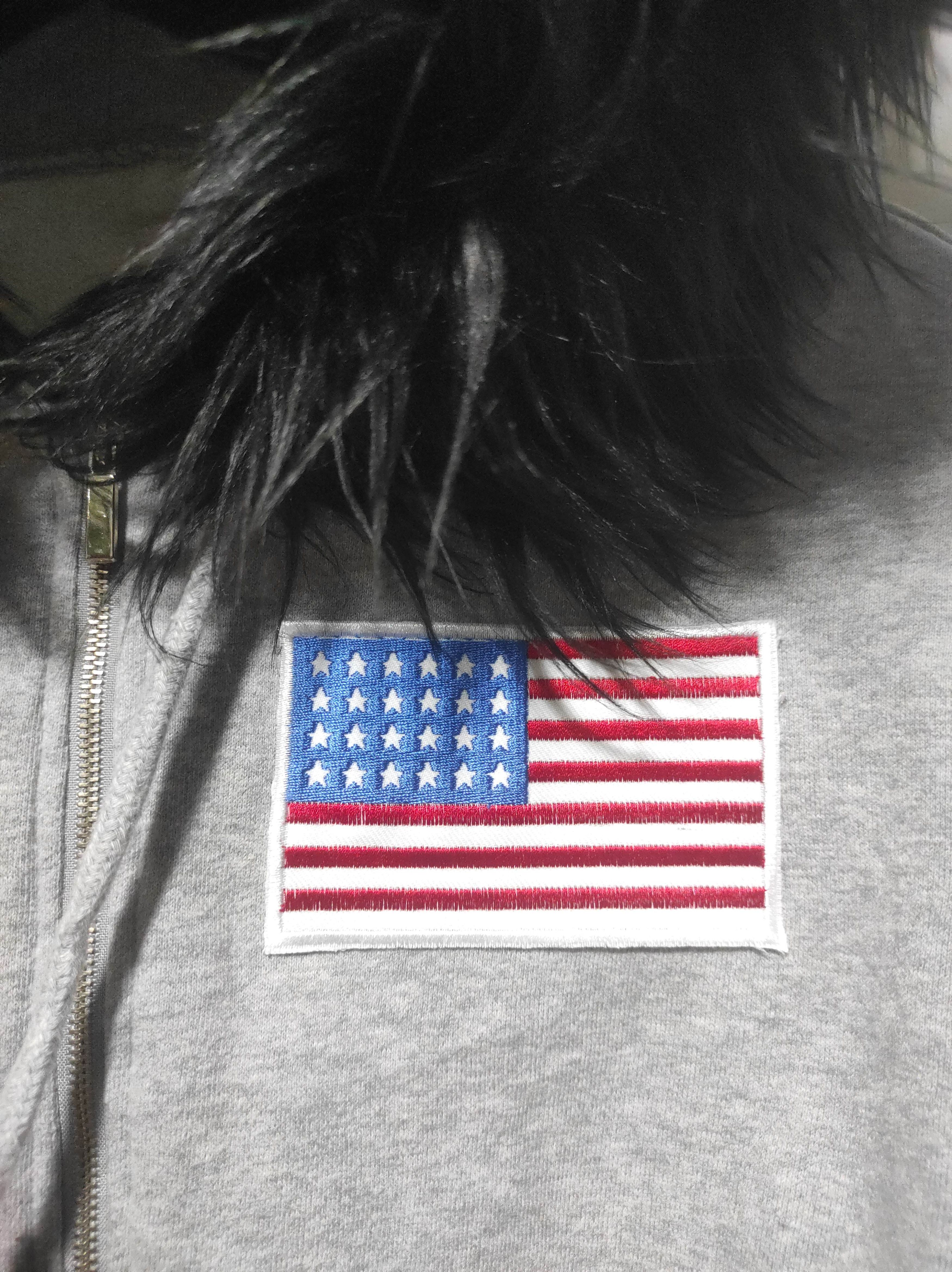 If Six Was Nine ARU USA Flag Crop Zip Fur Hoodie IfSixWasNine LGB style Size M / US 6-8 / IT 42-44 - 4 Thumbnail