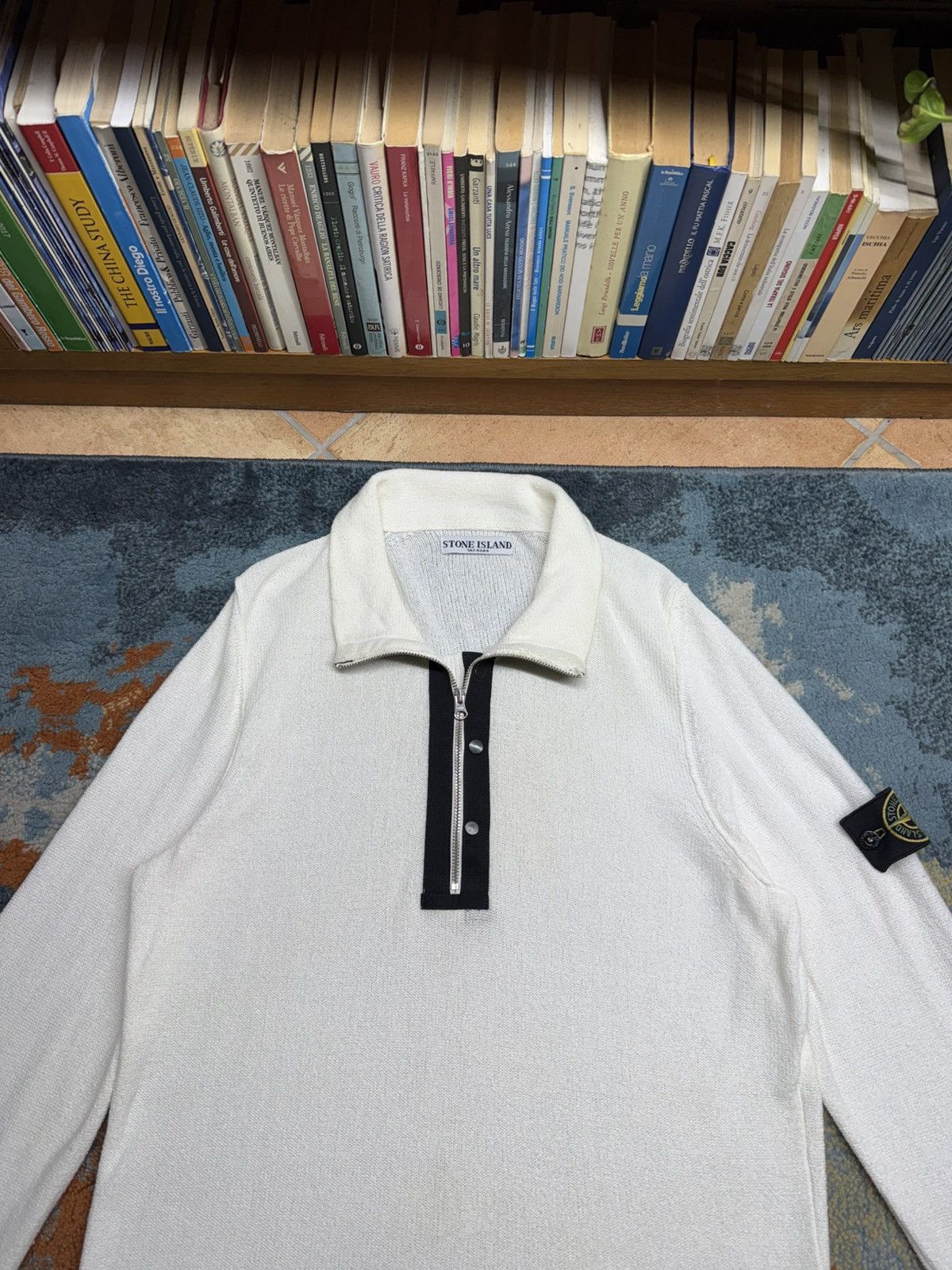 Stone Island Vintage Stone Island SS 2010 1/4 Half Zip Sweater Size US M / EU 48-50 / 2 - 2 Thumbnail