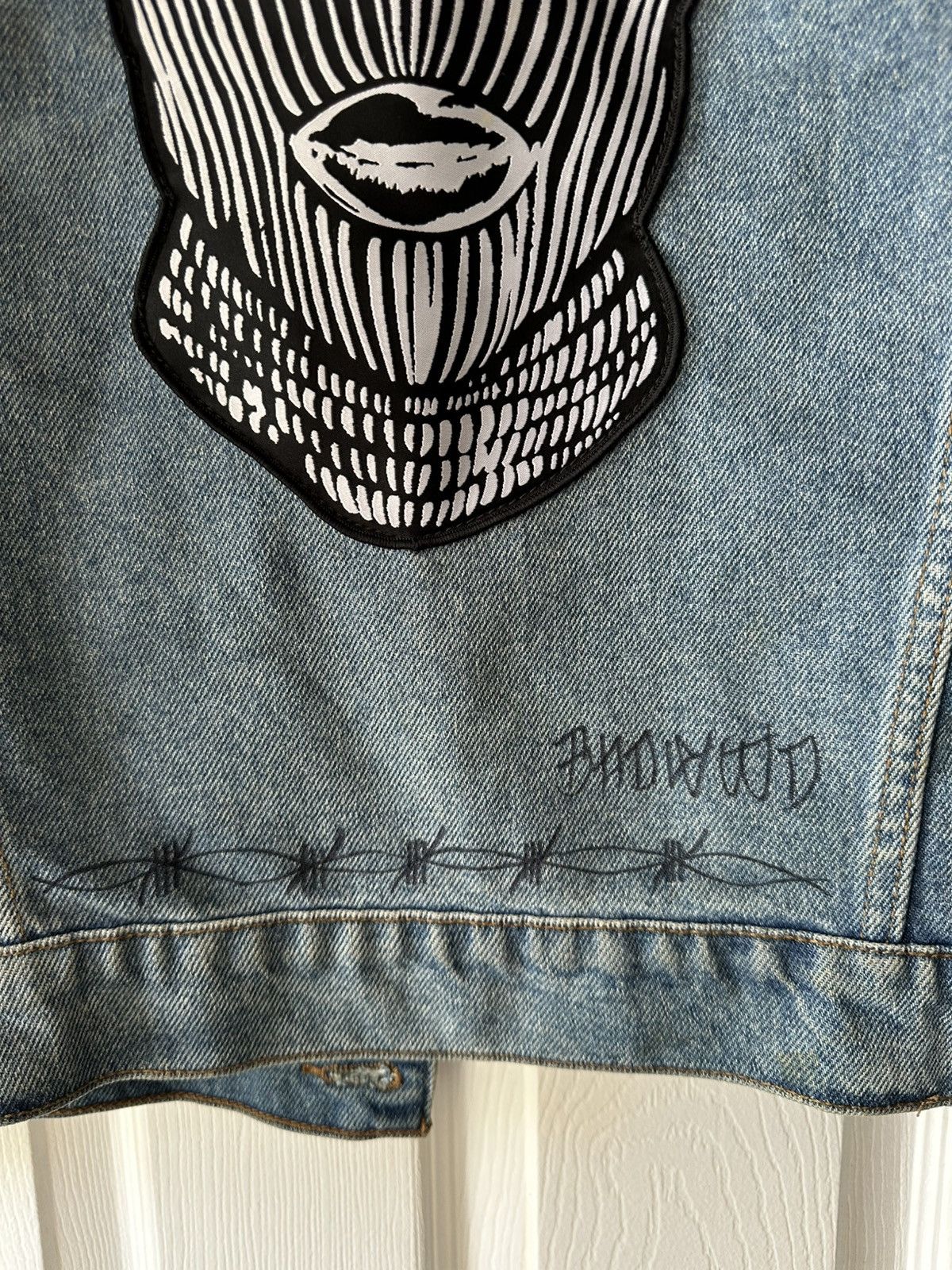 Supra BADWOOD x Supra Custom Art Jean Jacket Size L / US 10 / IT 46 - 3 Thumbnail