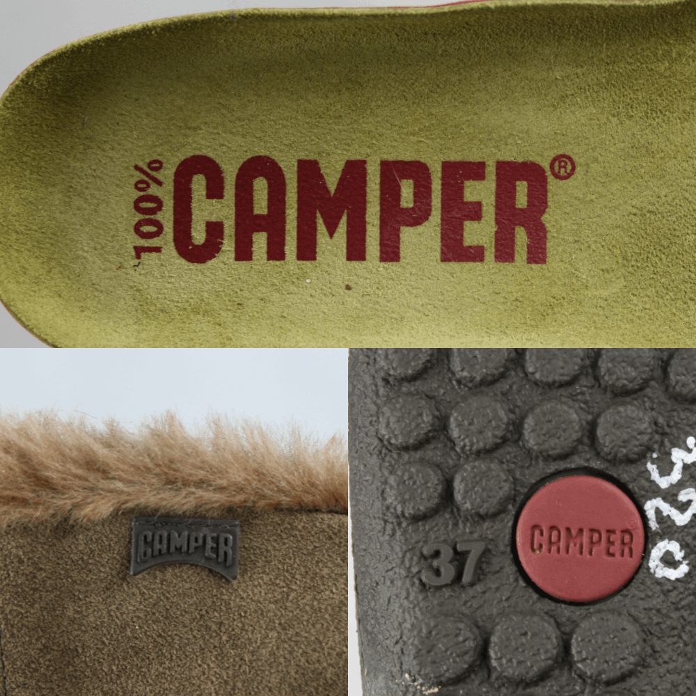 Camper 00S Y2K Goblin Faux Fur Lined Suede Boots Vintage Size US 7 / IT 37 - 16 Thumbnail