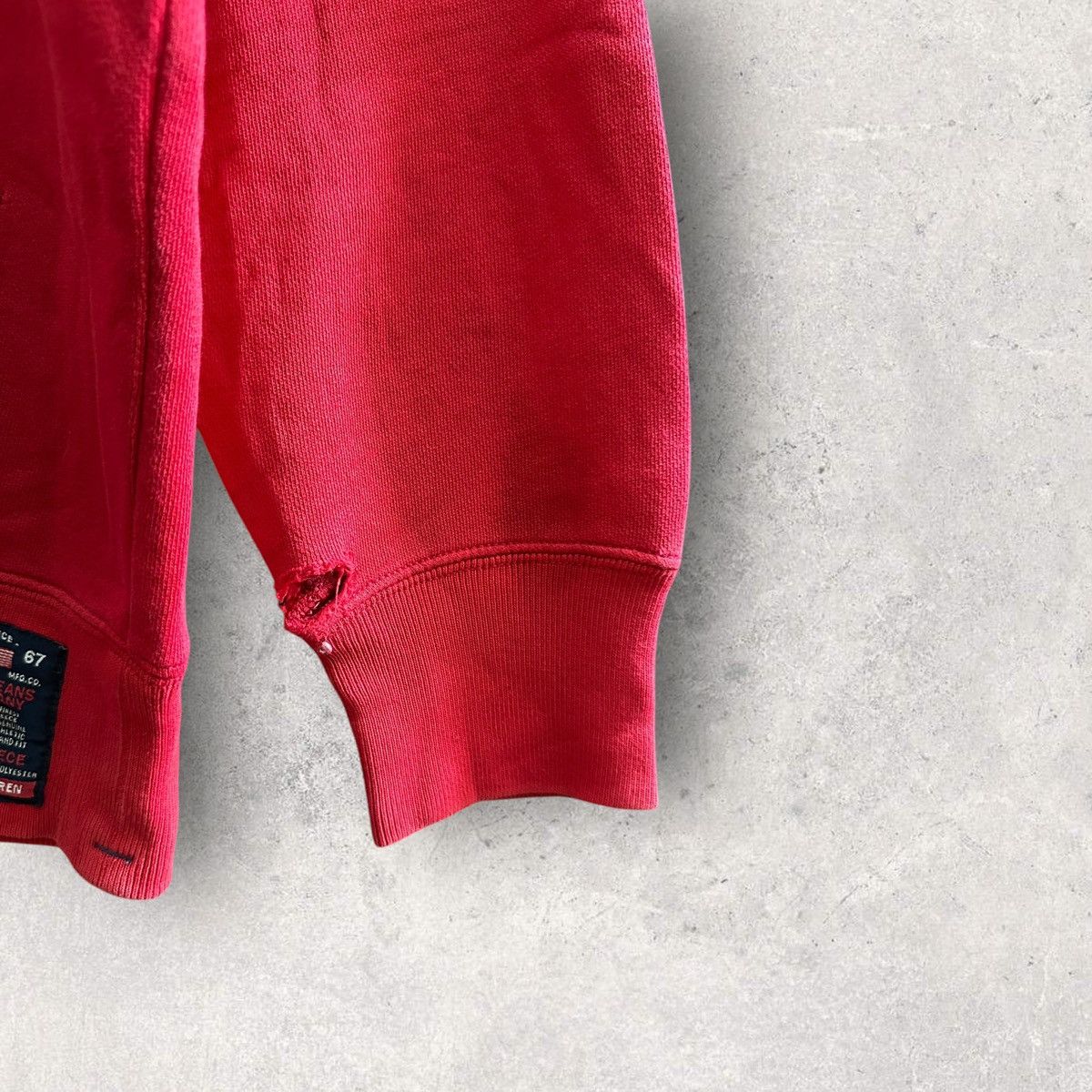 Polo Ralph Lauren × Vintage Vintage Ralph Lauren Distressed Polo Jean Hoodie Sweatshirt Size US S / EU 44-46 / 1 - 4 Thumbnail