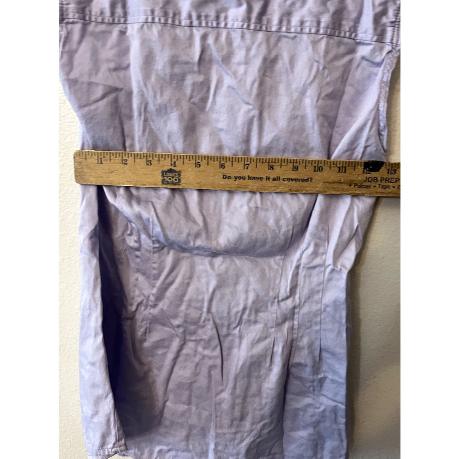 Banana Republic Banana Republic Womens Sleeveless Button-Up Collared Shirt Size 6 Purple Cotton Blend Size M / US 6-8 / IT 42-44 - 5 Thumbnail