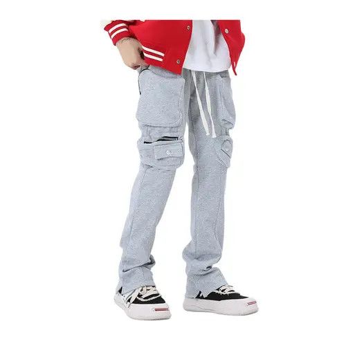 VIBE Gray Cargo Stacked Pants Size US 34 / EU 50 - 1 Thumbnail