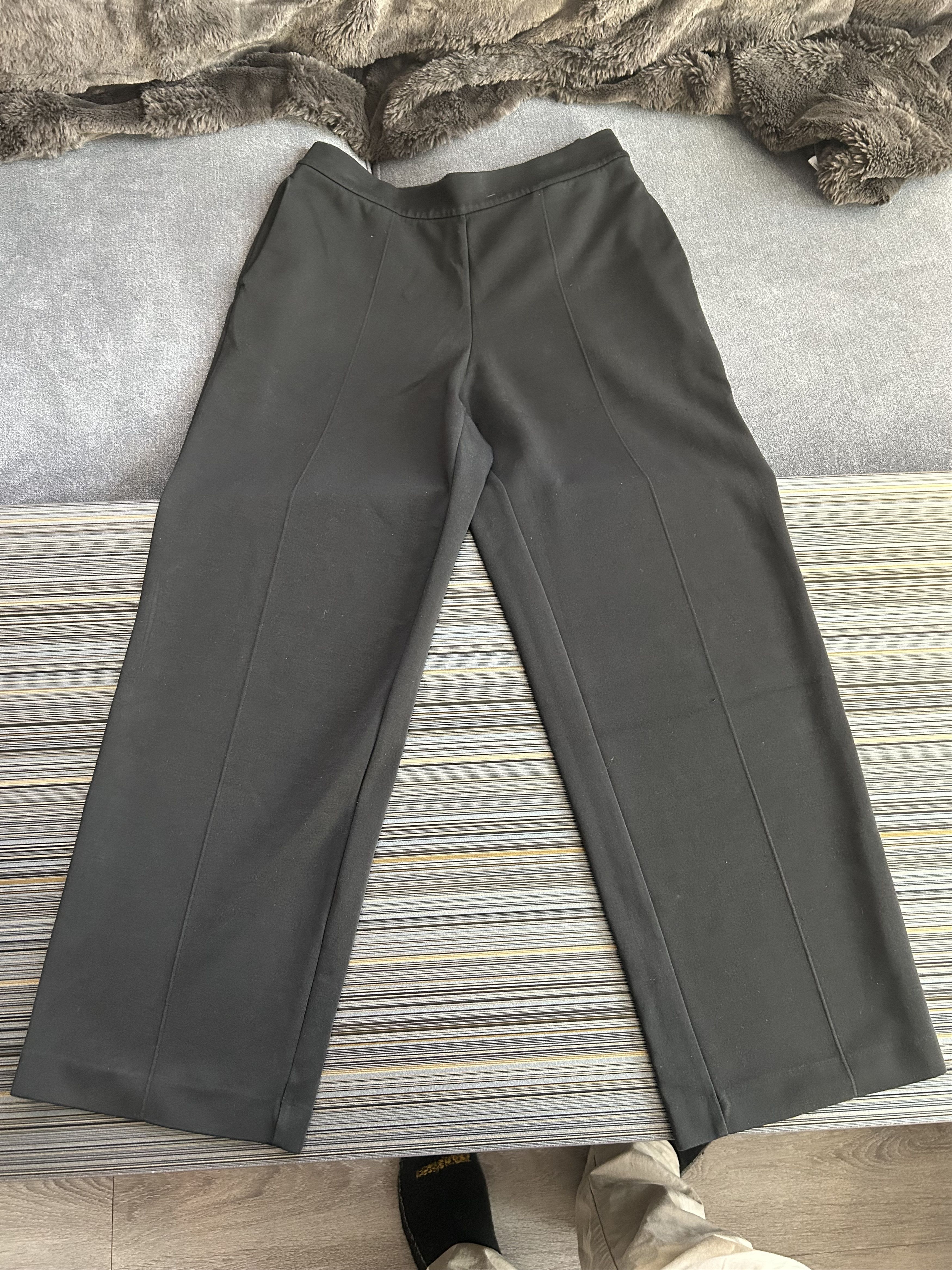 Uniqlo Uniqlo Easy Wide Straight Pants Dark grey Size 35" - 2 Thumbnail