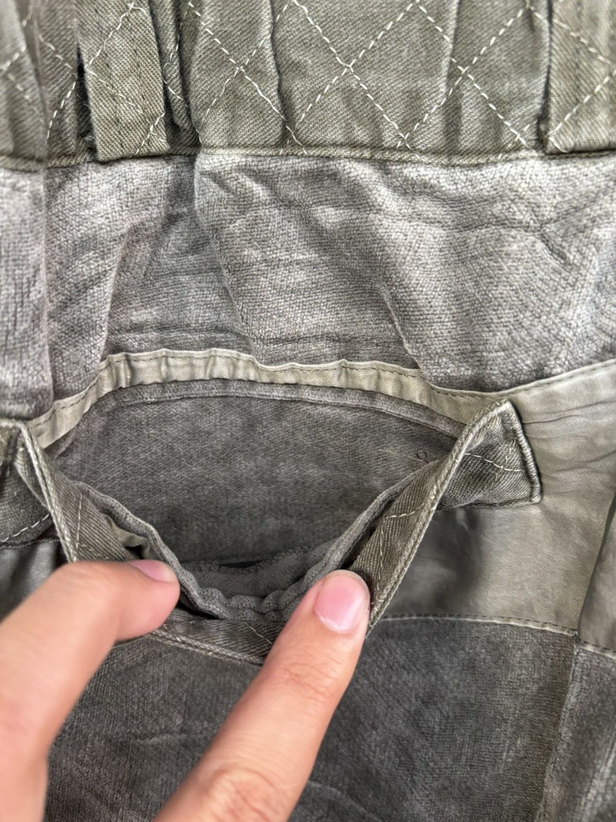 Homme Plisse Issey Miyake ISSEY MIYAKE WASHED GREEN PANELED PANTS Size US 30 / EU 46 - 14 Thumbnail