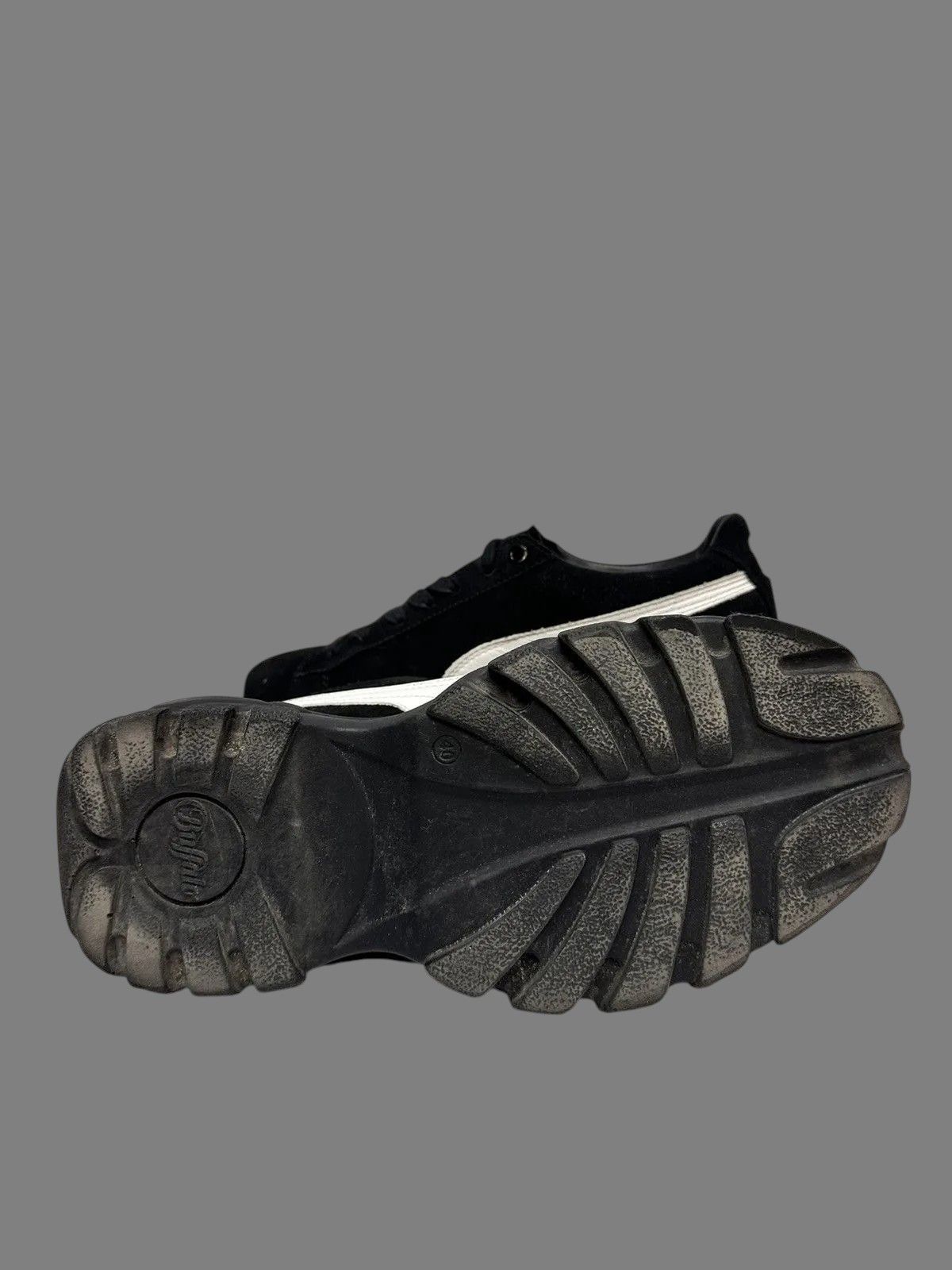 New Rock Rare Buffalo x Puma Black Platform Suede Sneakers Avantgarde Size US 7 / EU 40 - 10 Thumbnail