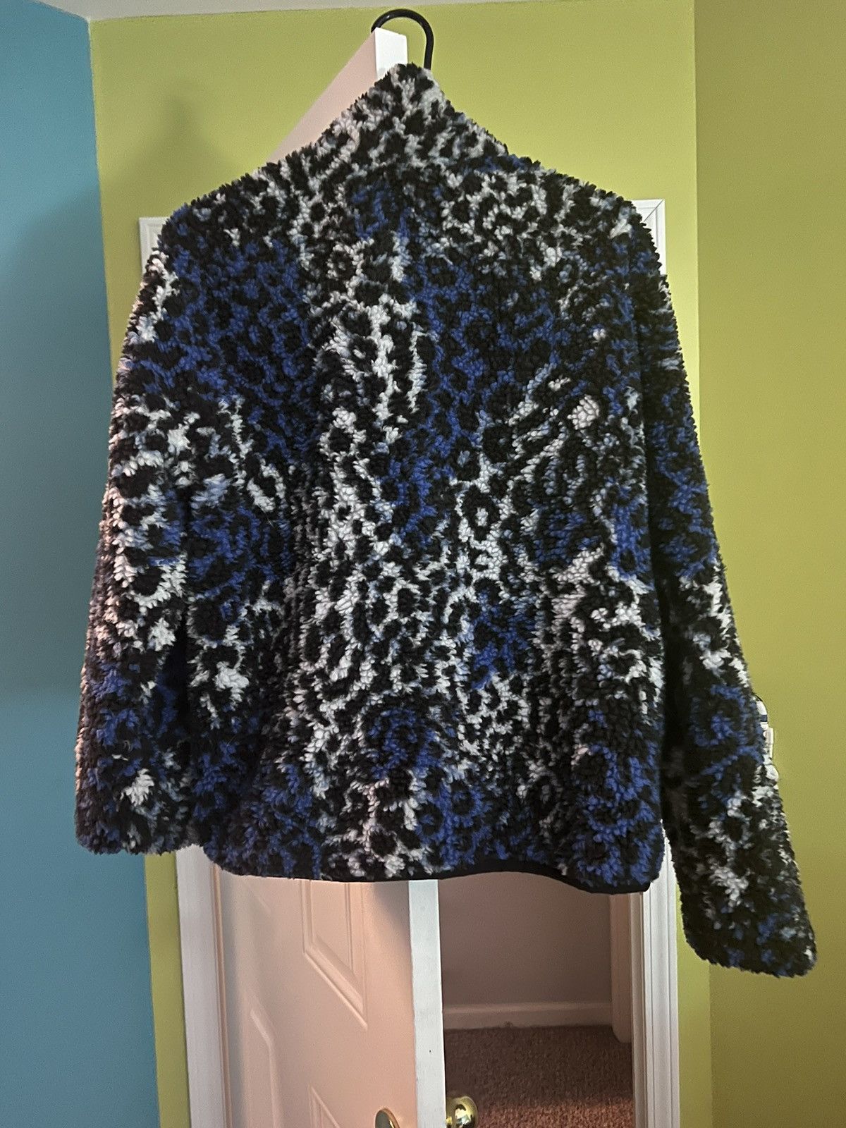 Stussy × Vintage Stussy reversible Sherpa jacket blue cheetah print Size US S / EU 44-46 / 1 - 2 Thumbnail