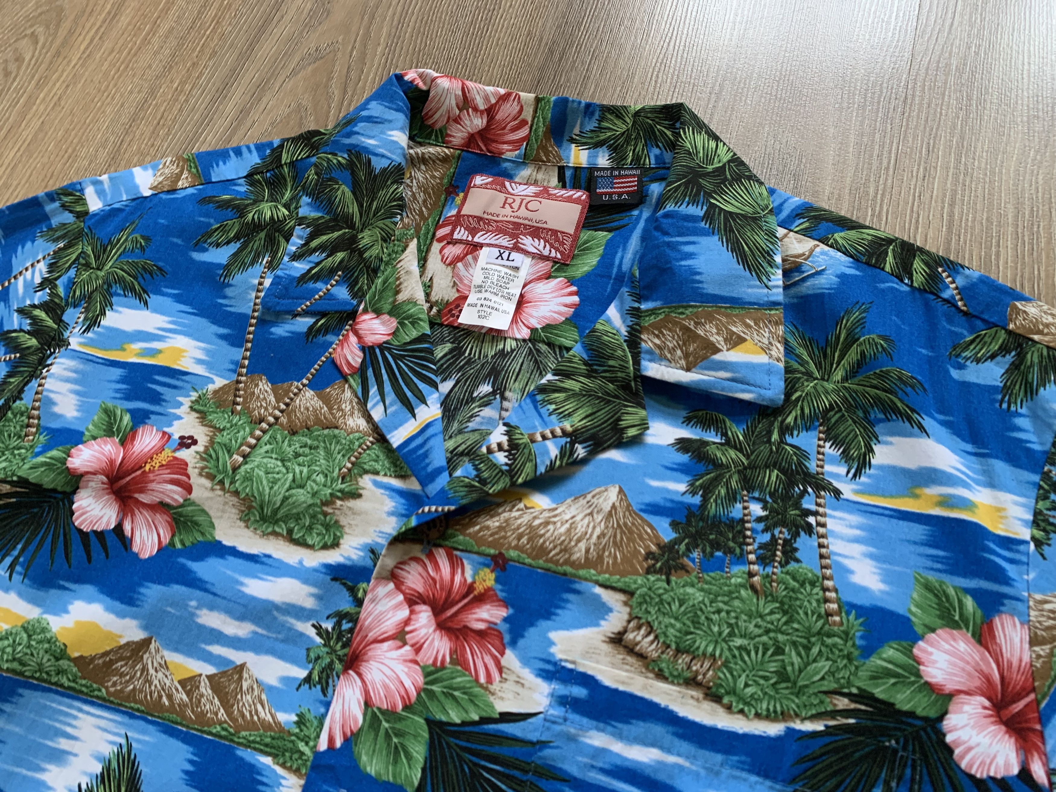 Vintage RJC Hawaiian Short Sleeve Button Up Beach Shirt Size US XL / EU 56 / 4 - 5 Thumbnail