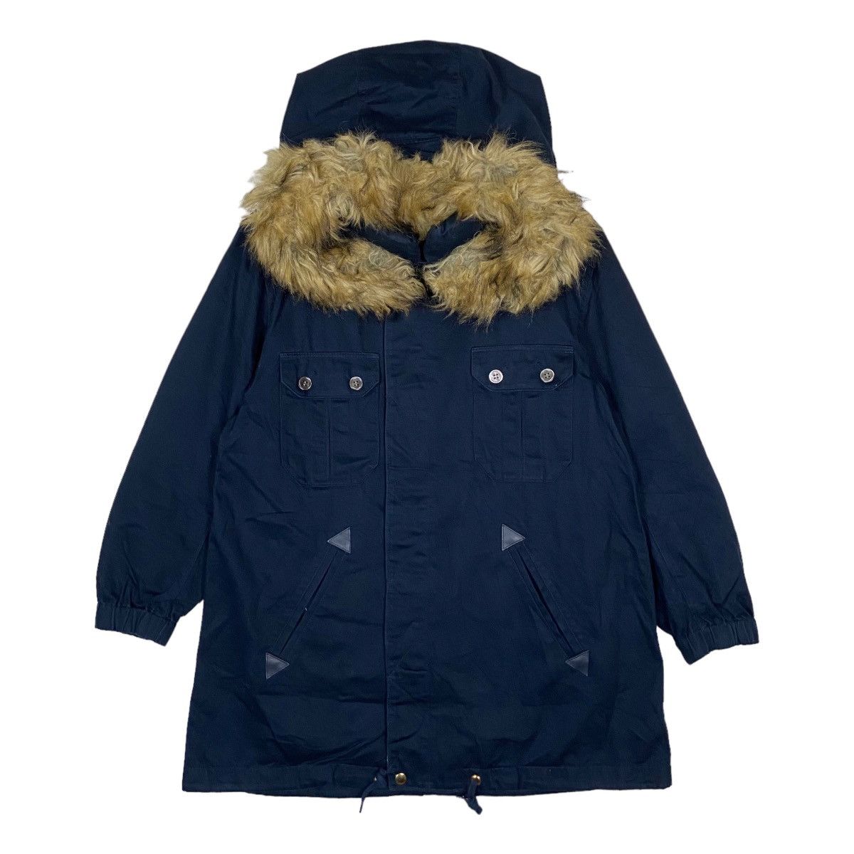 mercibeaucoup Vintage Mercibeaucoup Snap Button Openable Inner Fur Hoodie Size L / US 10 / IT 46 - 1 Thumbnail