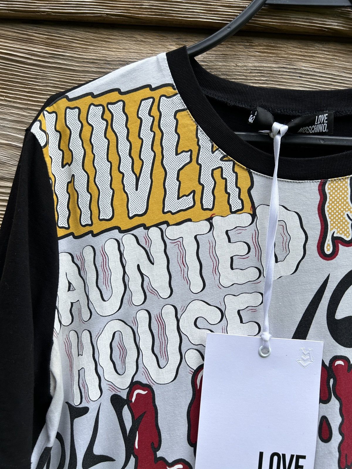 Love Moschino BNWT Love Moschino AOP Multicolor Grafitti Print T-Shirt Size L / US 10 / IT 46 - 2 Thumbnail
