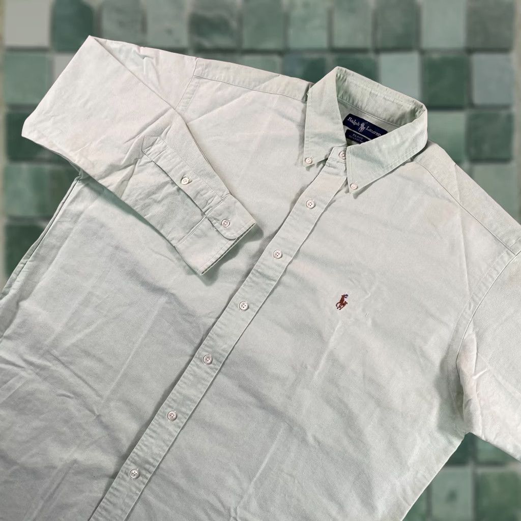 Polo Ralph Lauren Polo Ralph Lauren Blake Oxford Shirt Men L Light Mint OCBD Flesh Pony Size US L / EU 52-54 / 3 - 1 Thumbnail