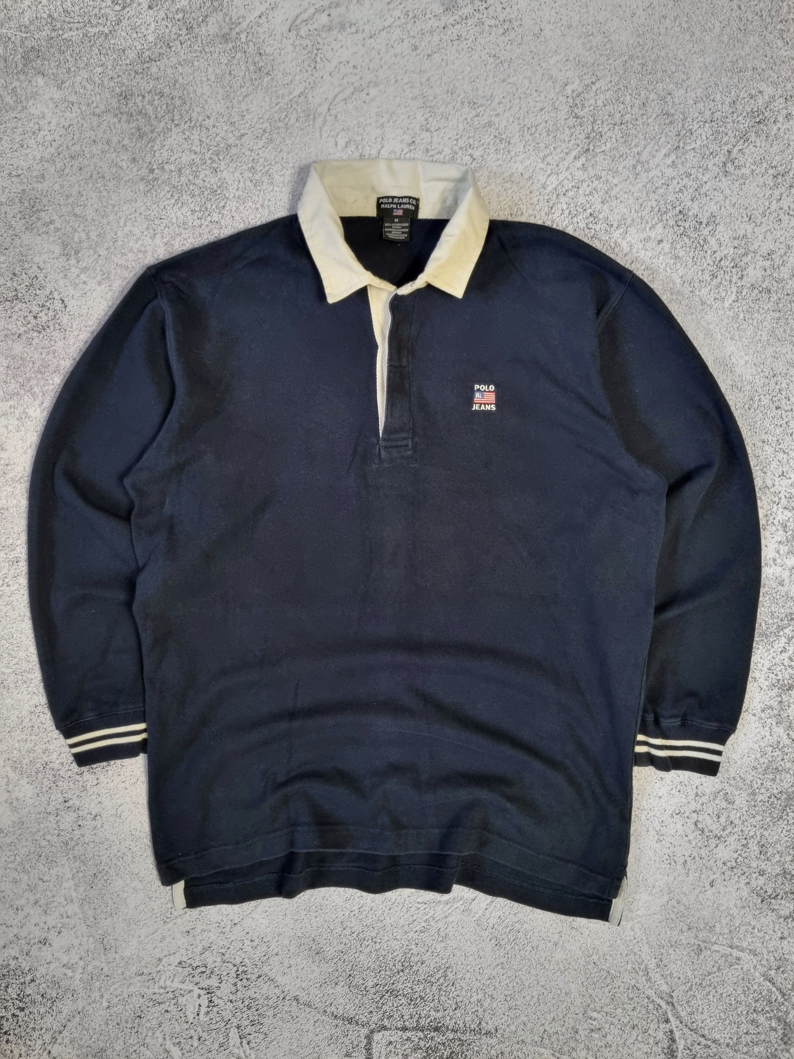 Polo Ralph Lauren Vintage Polo Jeans Ralph Lauren USA Long Sleeve Polo Rugby Size US M / EU 48-50 / 2 - 3 Thumbnail