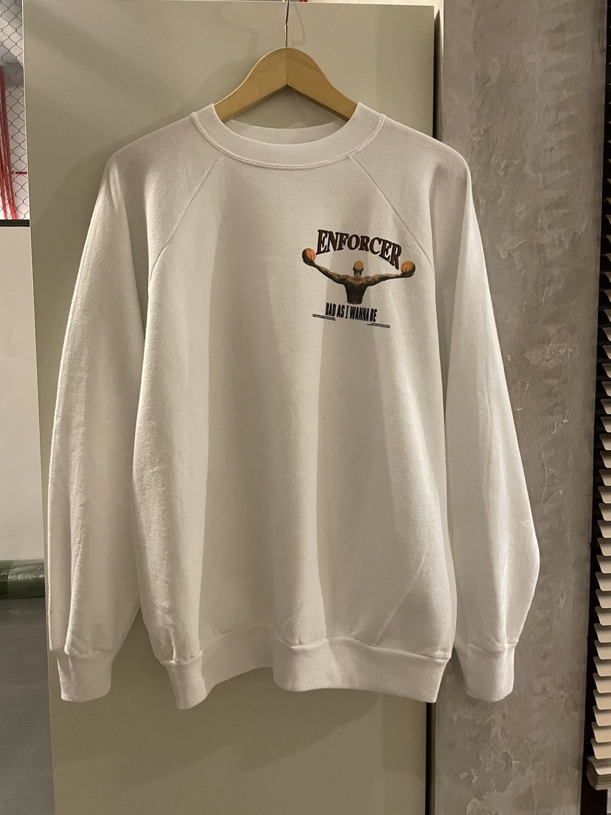 image of Vintage Dennis Rodman Chicago Bulls Nba Sweatshirt Size L in White, Men's