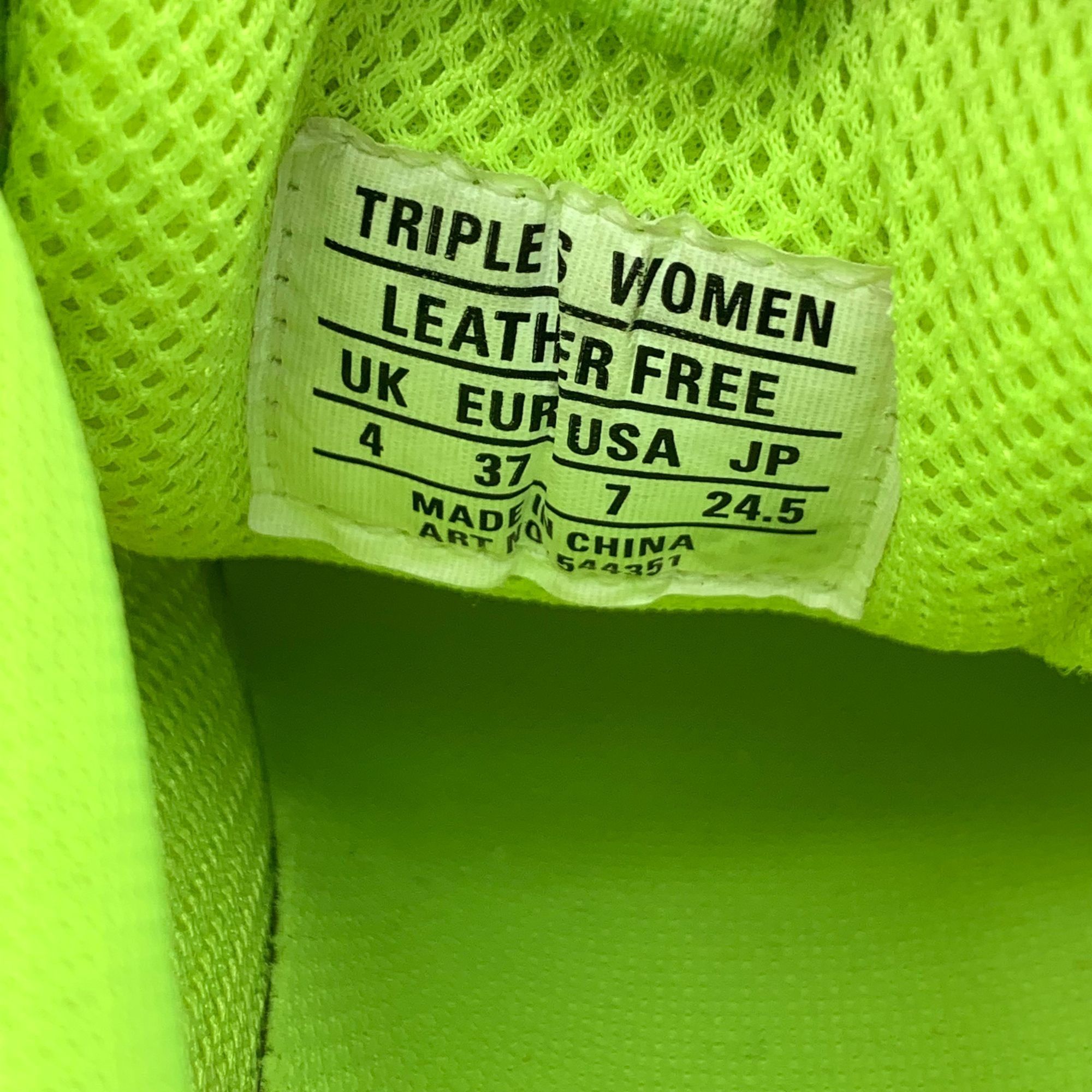 Balenciaga Balenciaga Fluorescent Yellow Triple S Sneakers Size 37 Mesh Size US 7 / IT 37 - 7 Thumbnail