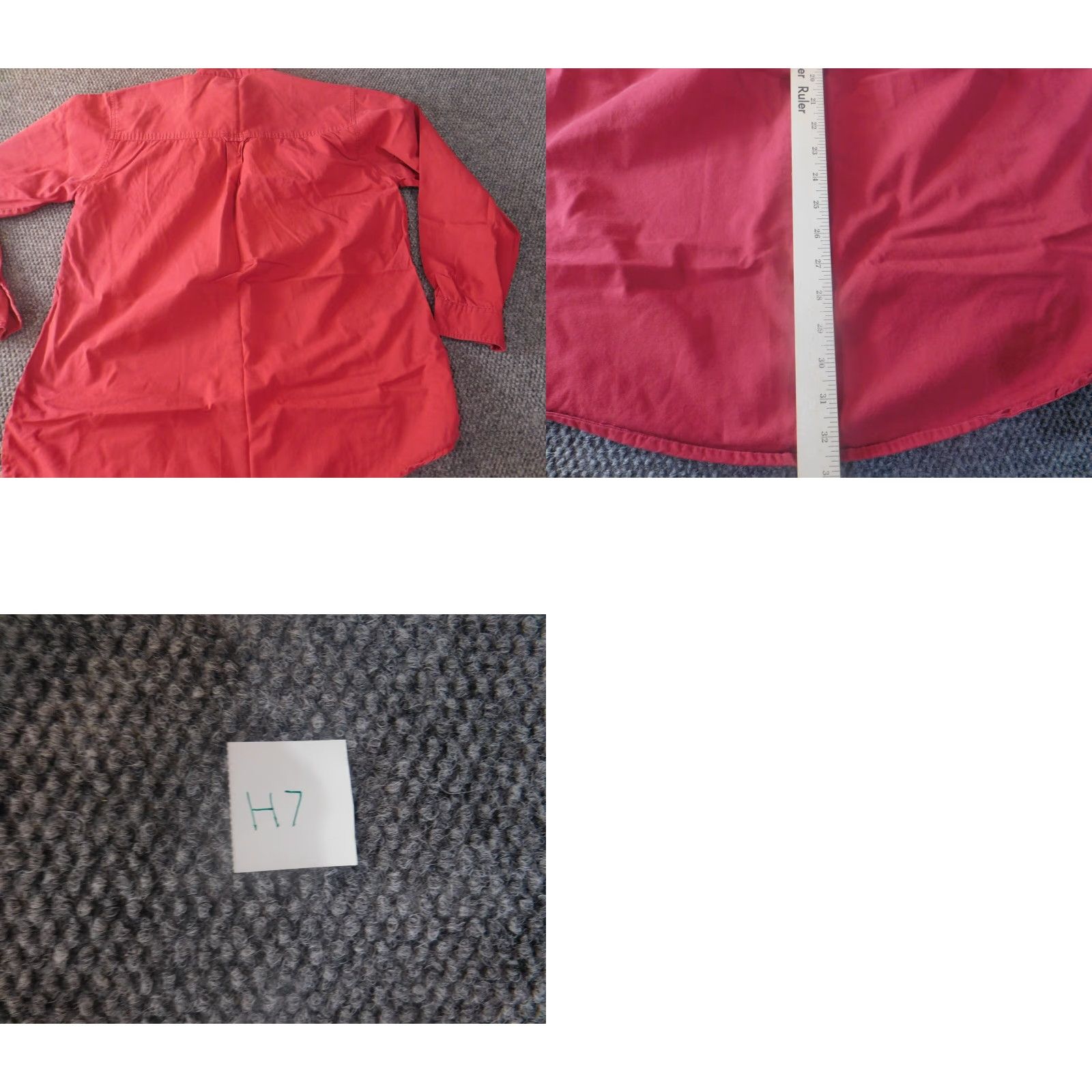 Vintage VINTAGE Gitano Mens Shirt LT red Button-Up casual pockets Slim long sleeve Button-Down Collar Shirts Mens Size US L / EU 52-54 / 3 - 8 Thumbnail