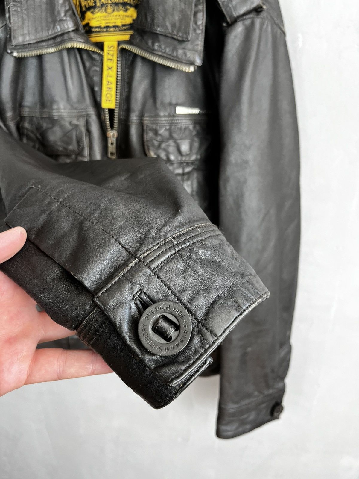 Superdry Superdry leather jacket biker Size US XL / EU 56 / 4 - 9 Thumbnail