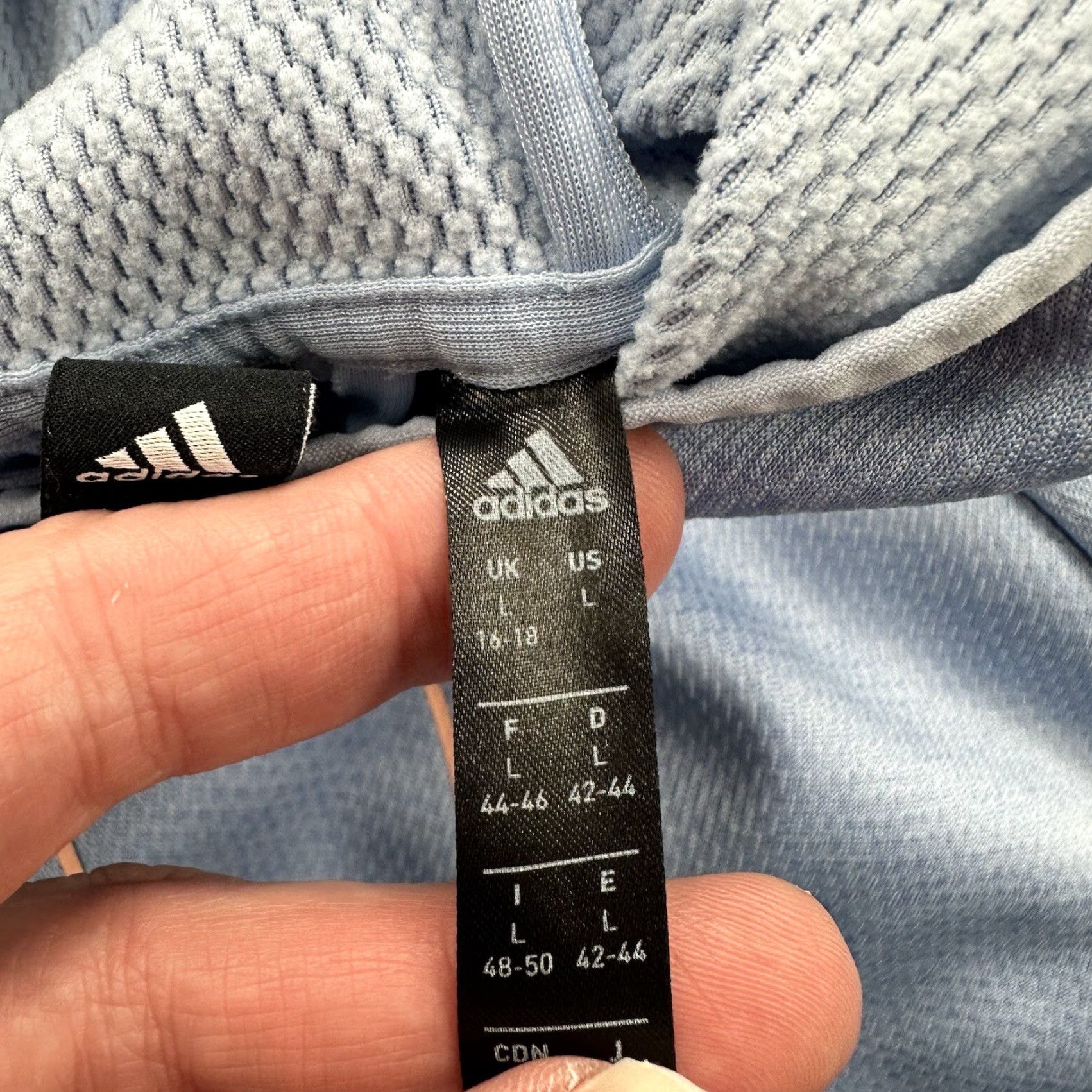 Adidas Adidas Sweatshirt Women Large Blue Pink Long Sleeve Training Workout Gym Pullover High Neck Logo Colorful All Seasons Activewear Size L / US 10 / IT 46 - 3 Thumbnail