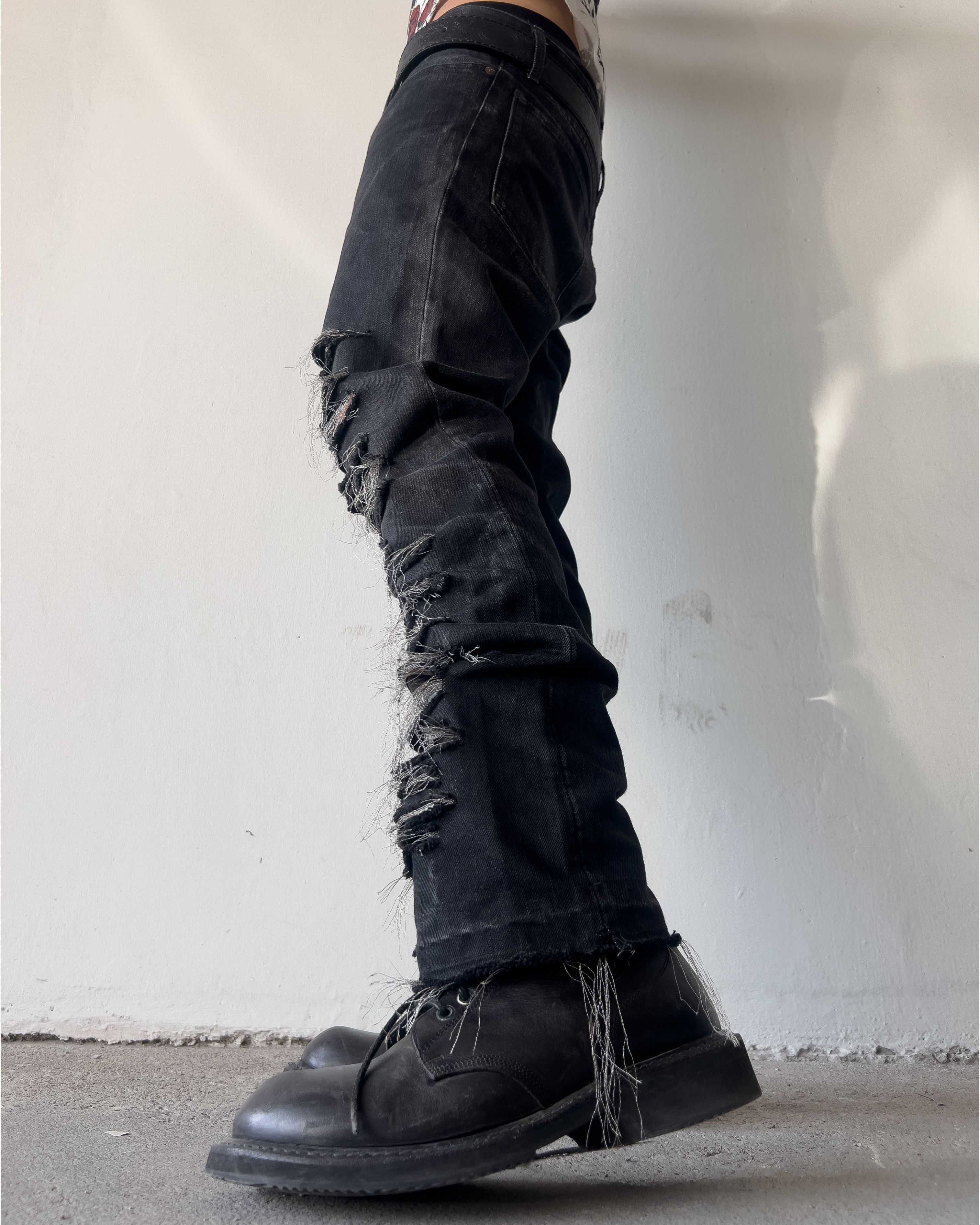 If Six Was Nine IFSIXWASNINE DISTRESSED FRAYED DENIM Size US 31 - 6 Thumbnail