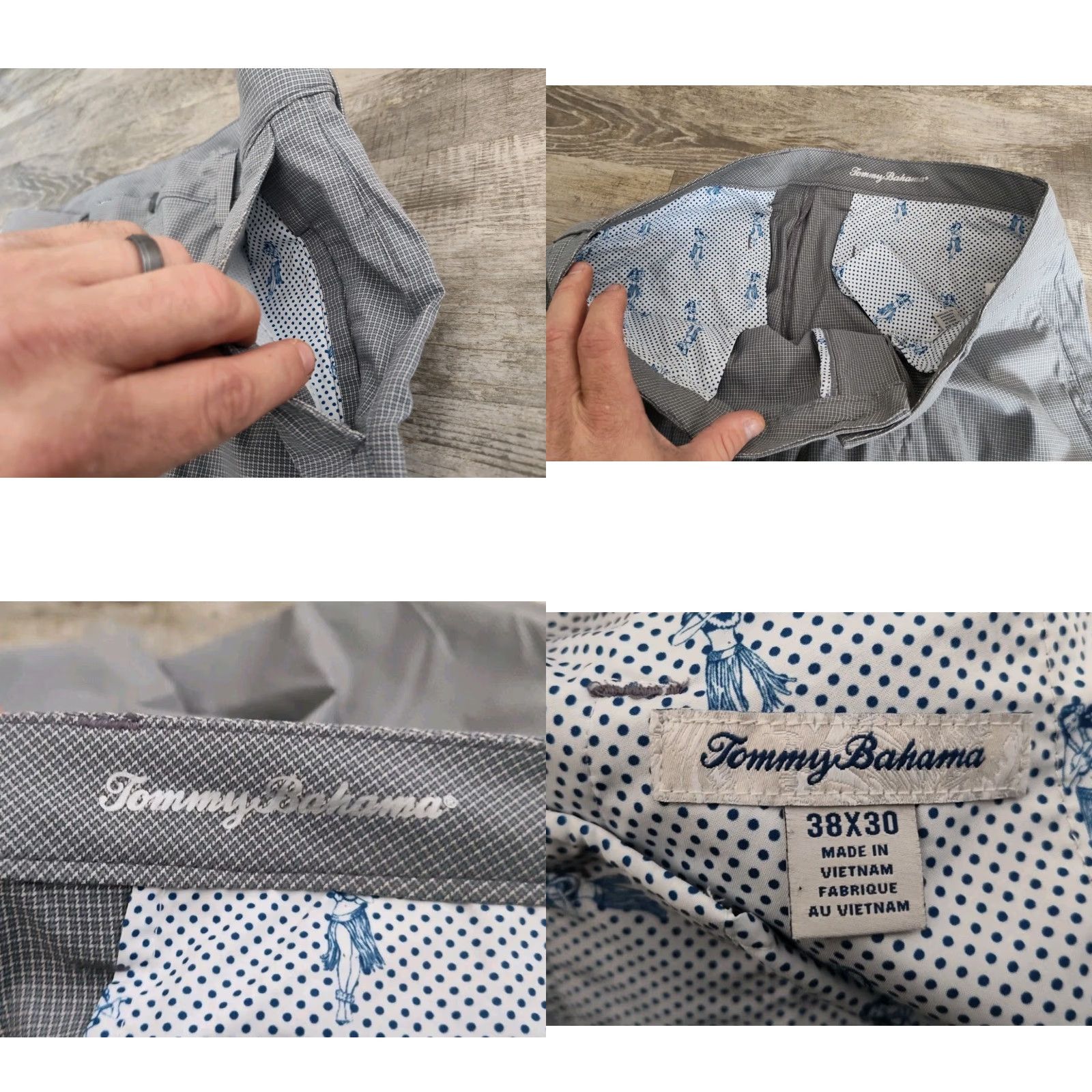 Tommy Bahama VINTAGE Tommy Bahama Men’s Pants Chino Casual Travel Golf 38x30 Blue Plaid Stretch Size US 38 / EU 54 - 8 Thumbnail