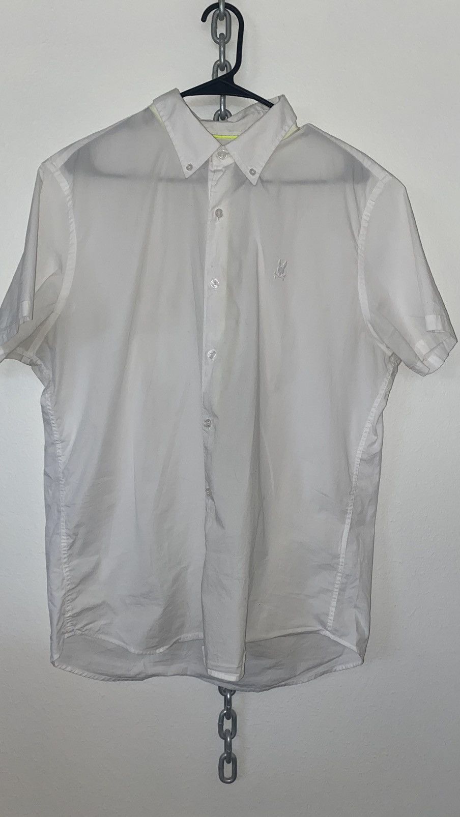 Designer × Polo Ralph Lauren × Psycho Bunny Psycho Bunny White Button Up Short Sleeve Size US L / EU 52-54 / 3 - 1 Thumbnail