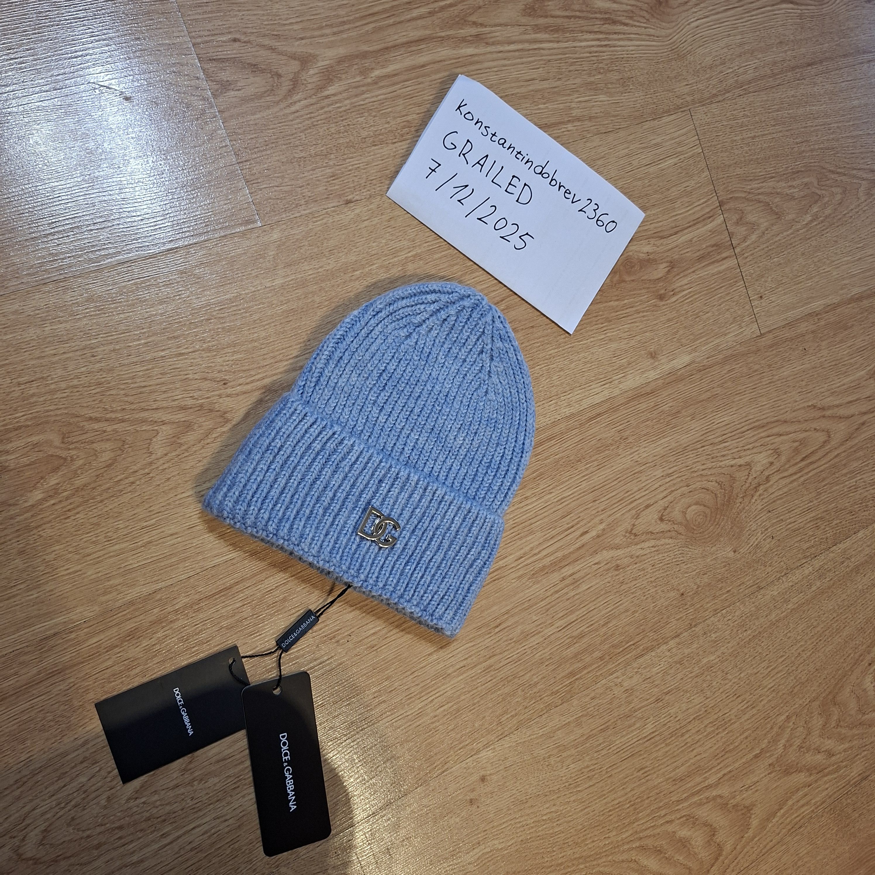 Dolce & Gabbana Dolce Gabbana light blue hat Size ONE SIZE - 3 Thumbnail