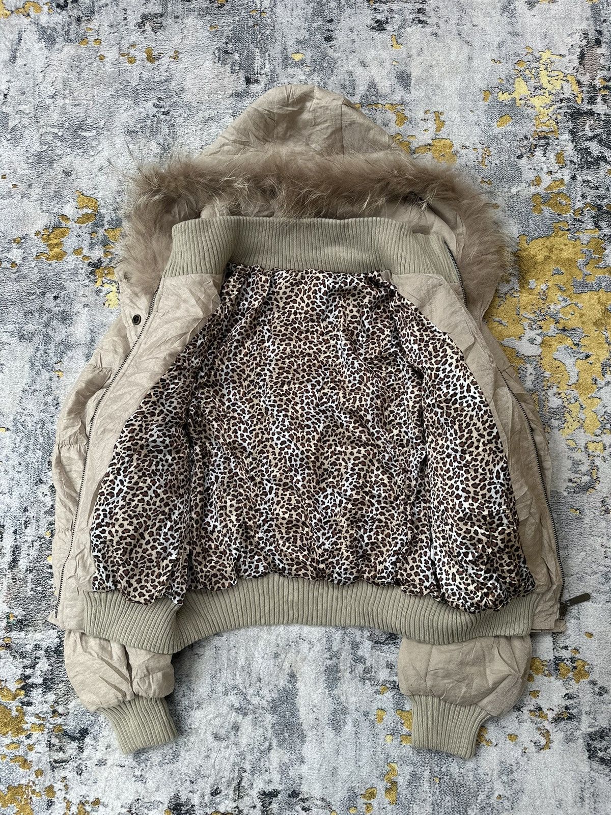 AVANT GARDE IFSIXWASNINE LGB STYLE FUR GLITER LEOPARD JACKET