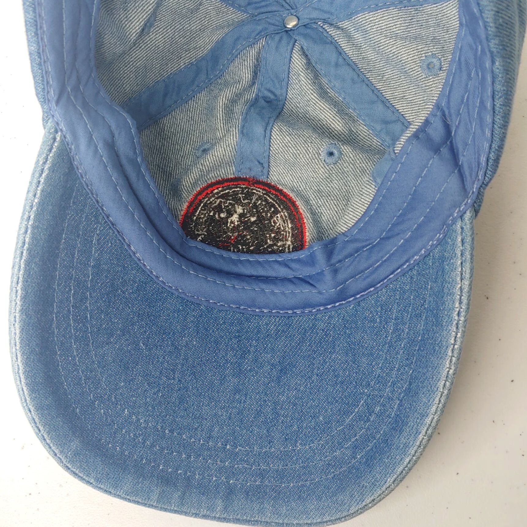 Denime West Virginia Lottery Hat Mens Adjustable Strap Back Blue Denim Embroidered Logo Size ONE SIZE - 3 Thumbnail