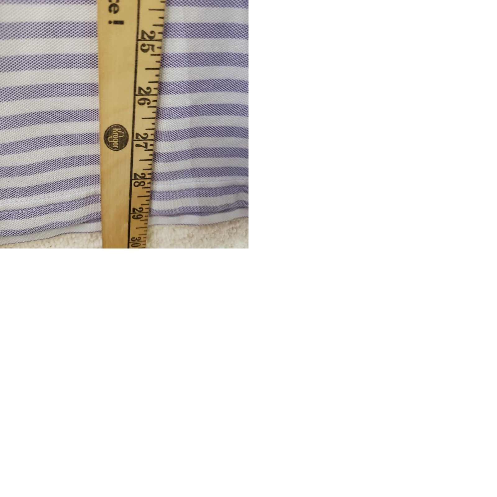 Vineyard Vines Vineyard Vines Polo Shirt Mens L White Lavender Striped Performance Polo Stretch Tech Golf Tennis Running & Walking Apparel Mens Size US L / EU 52-54 / 3 - 9 Thumbnail
