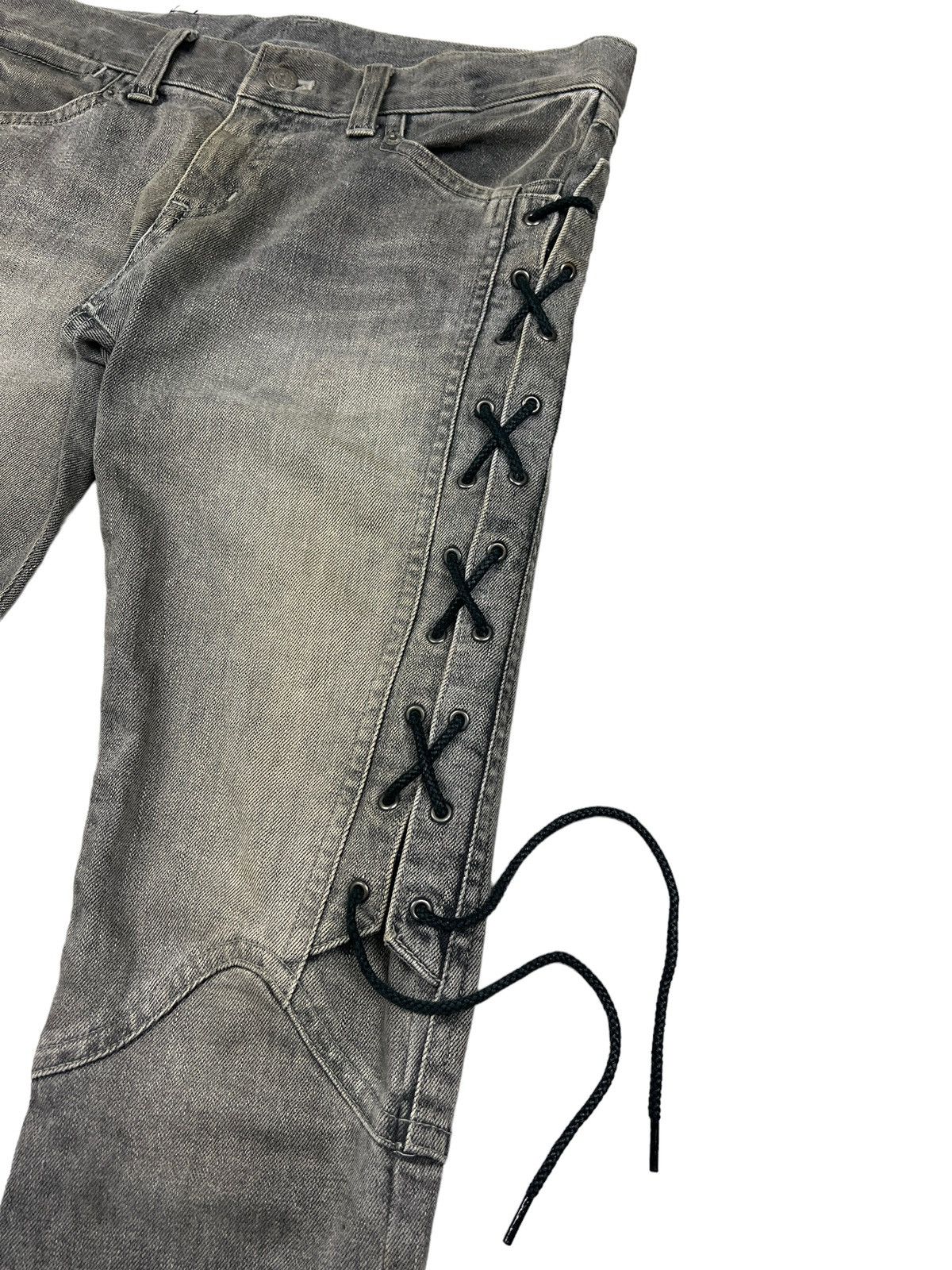 Tornado Mart Tornado Mart Lace Up Slim Jeans Size 32" / US 10 / IT 46 - 5 Thumbnail