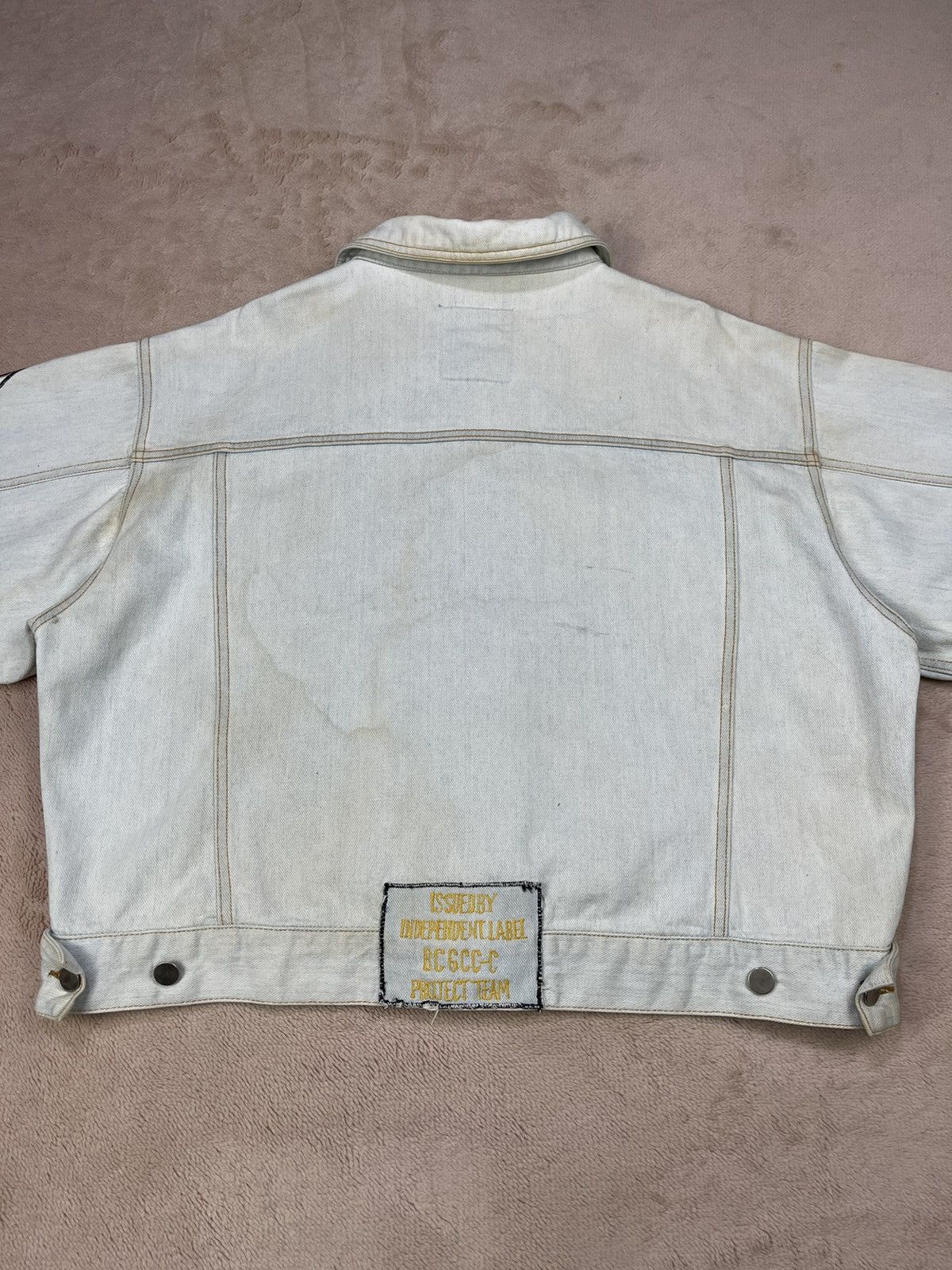 Japanese Brand 35 FEDERATION Patches Washed Denim Jackets Size US L / EU 52-54 / 3 - 7 Thumbnail